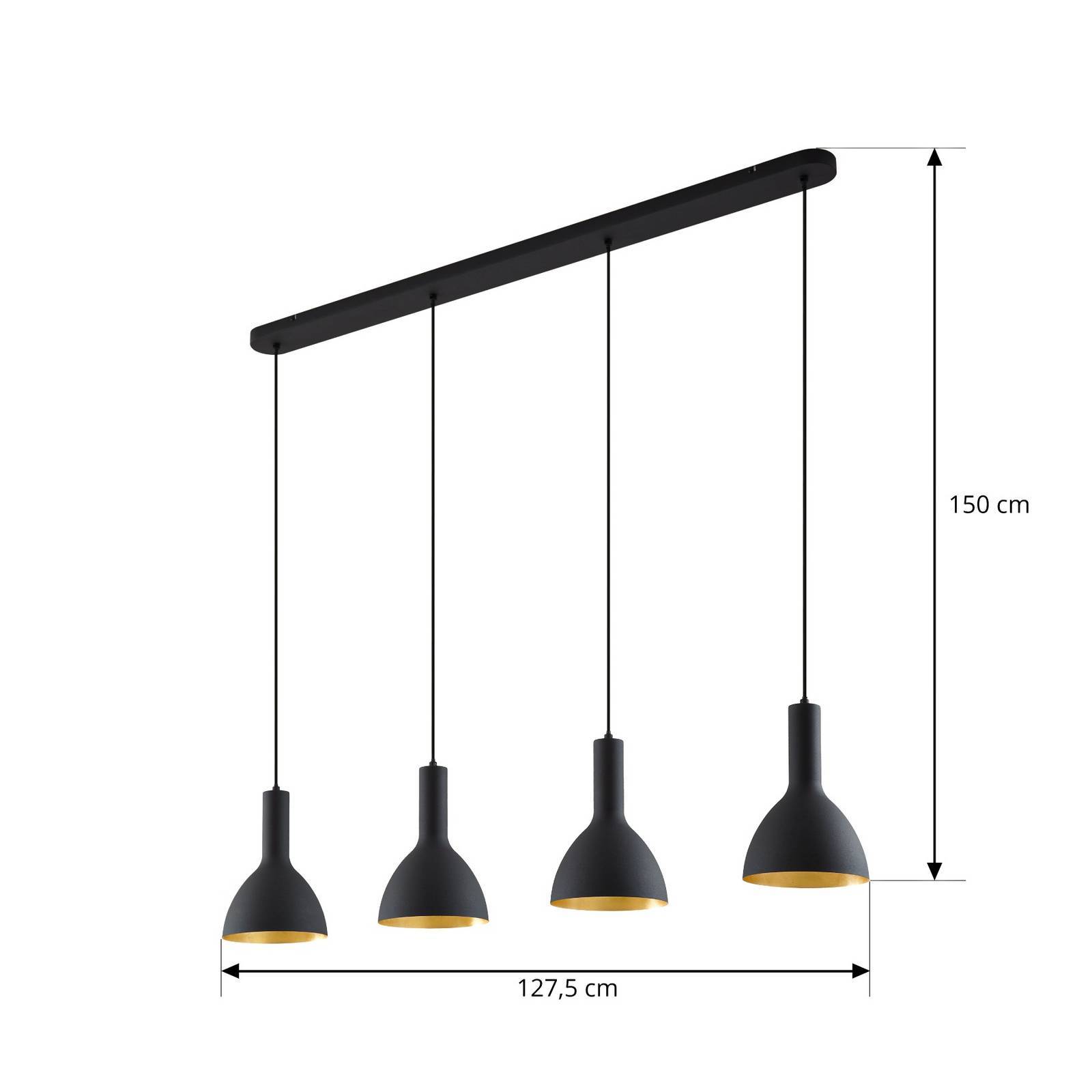 Arcchio Pendelleuchte 'Cosmina' in schwarz aus Metall-3