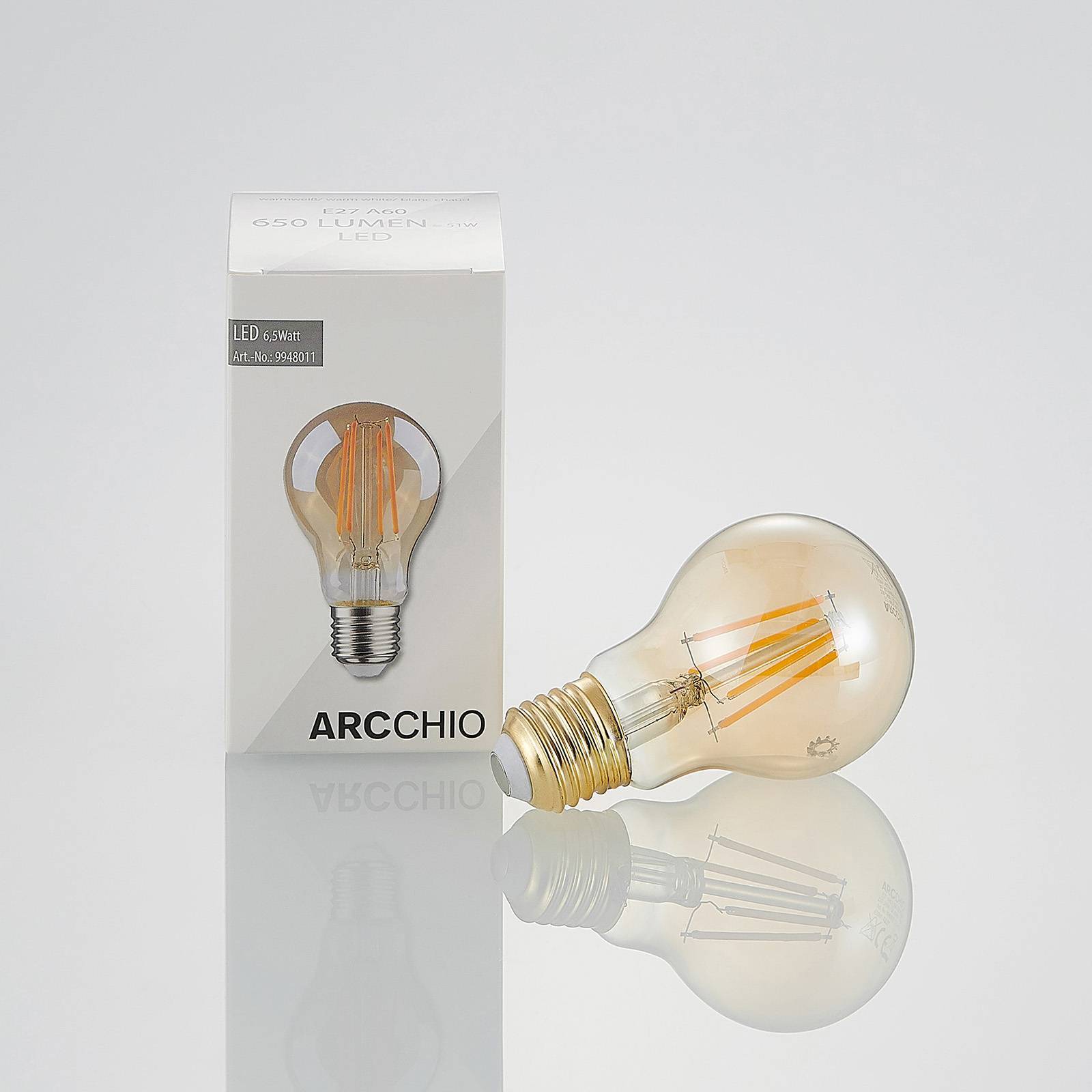 Arcchio LED LED-lampa E27 'E27 6,5W LED-Lampe' aus glas-4