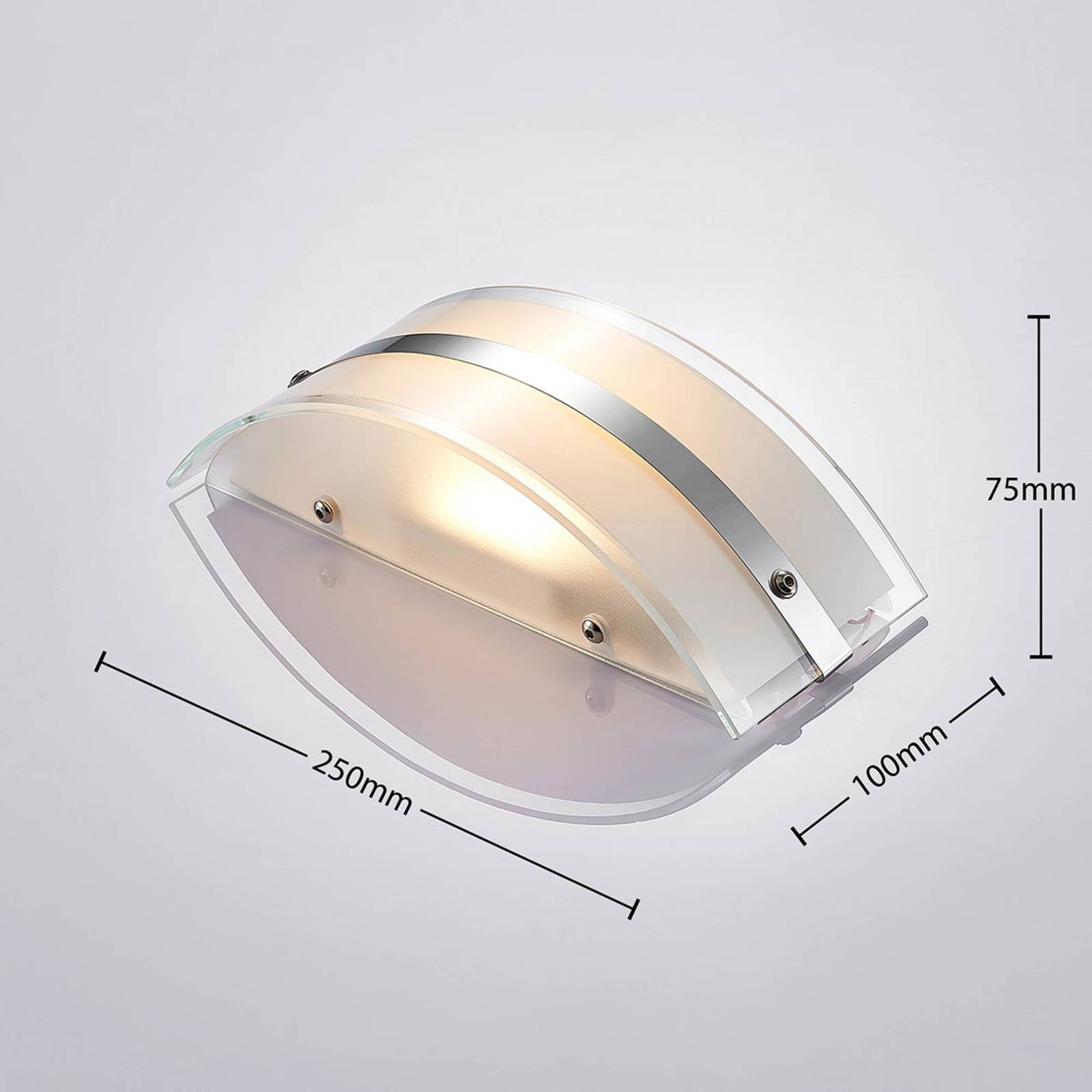 Lindby LED Wandleuchte Innen 'Zinka' in weiß aus Glas-3