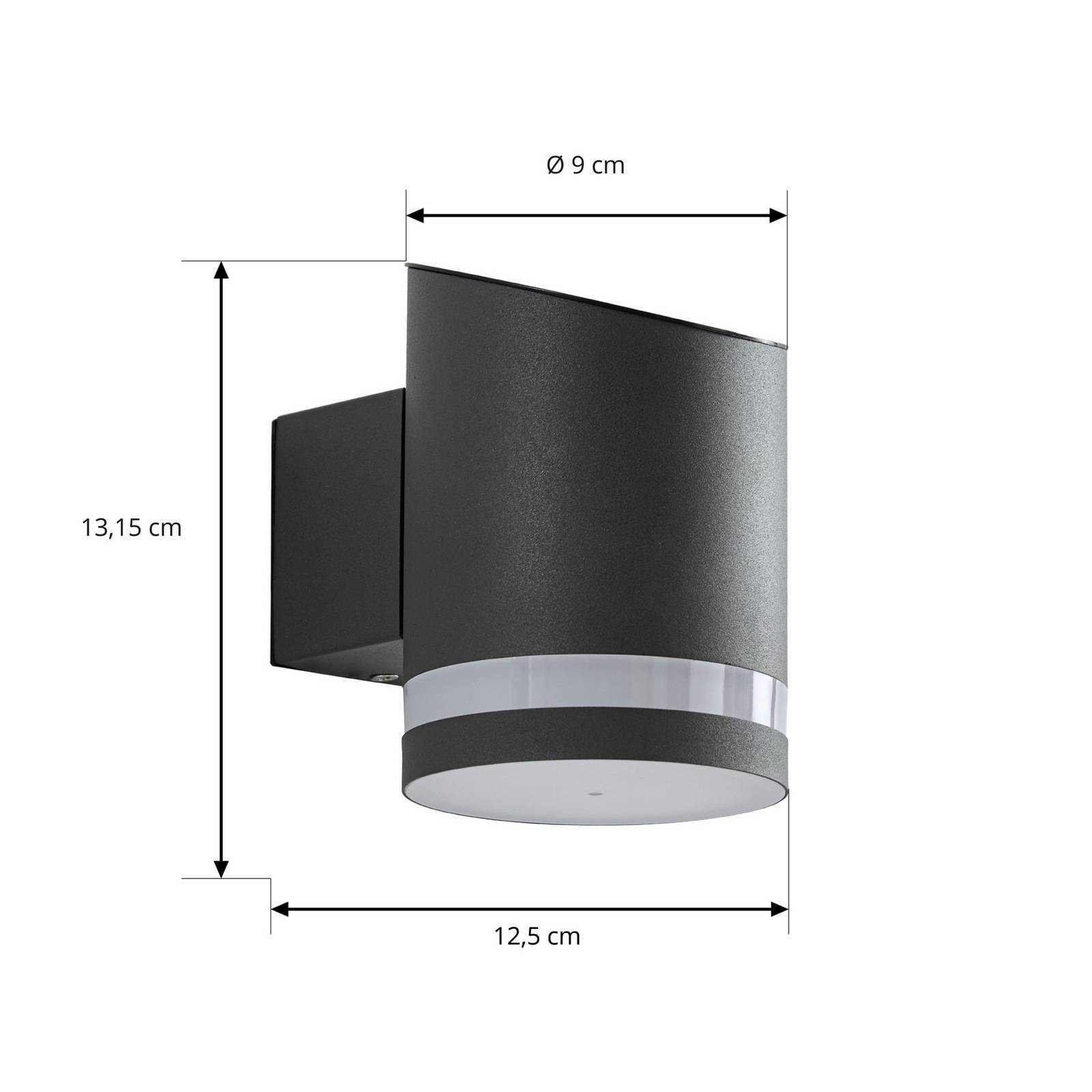 Lindby LED Solarleuchte außen 'Bentlas' in schwarz aus Edelstahl-4