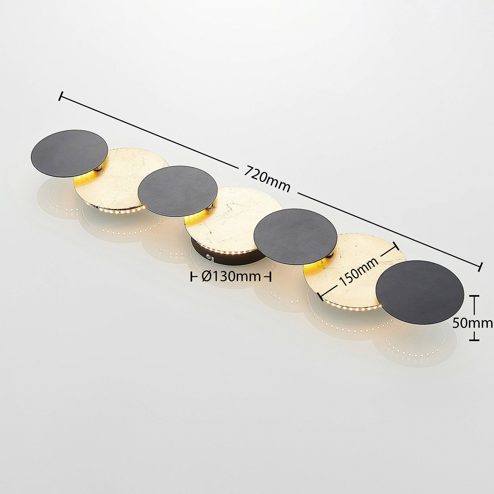 Lindby LED Wandleuchte Innen 'Grazyna' in schwarz aus Metall-3