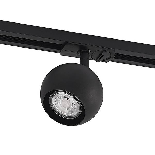 Lindby Stromschienenleuchte 'Linaro' in schwarz aus Metall