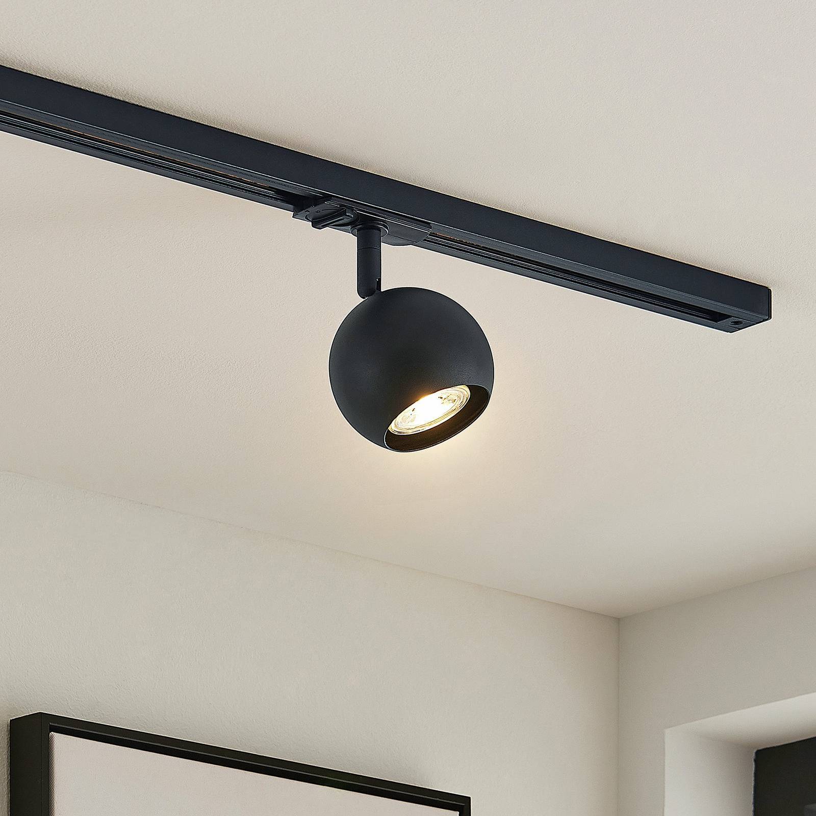 Lindby Stromschienenleuchte 'Linaro' in schwarz aus Metall-1
