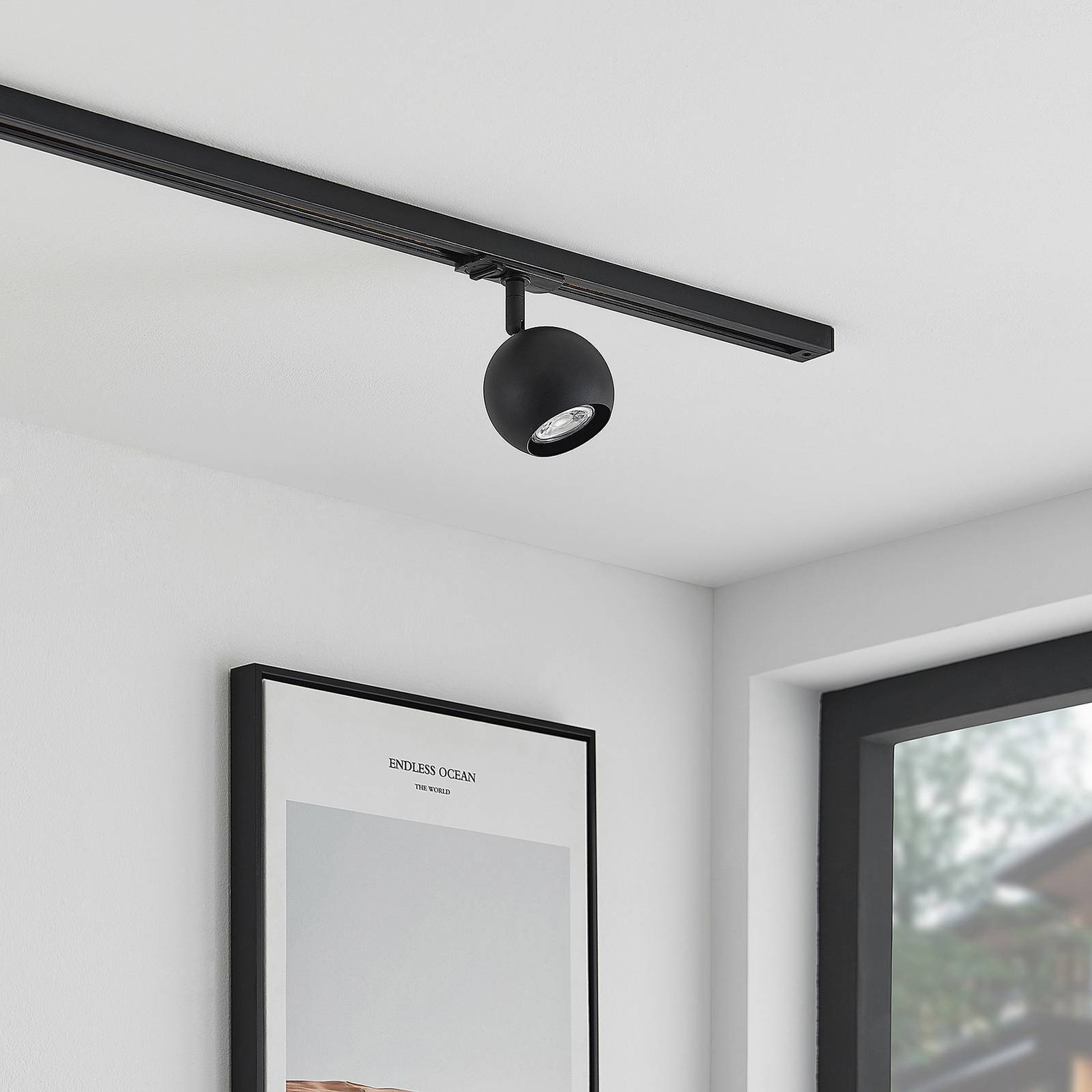 Lindby Stromschienenleuchte 'Linaro' in schwarz aus Metall-3