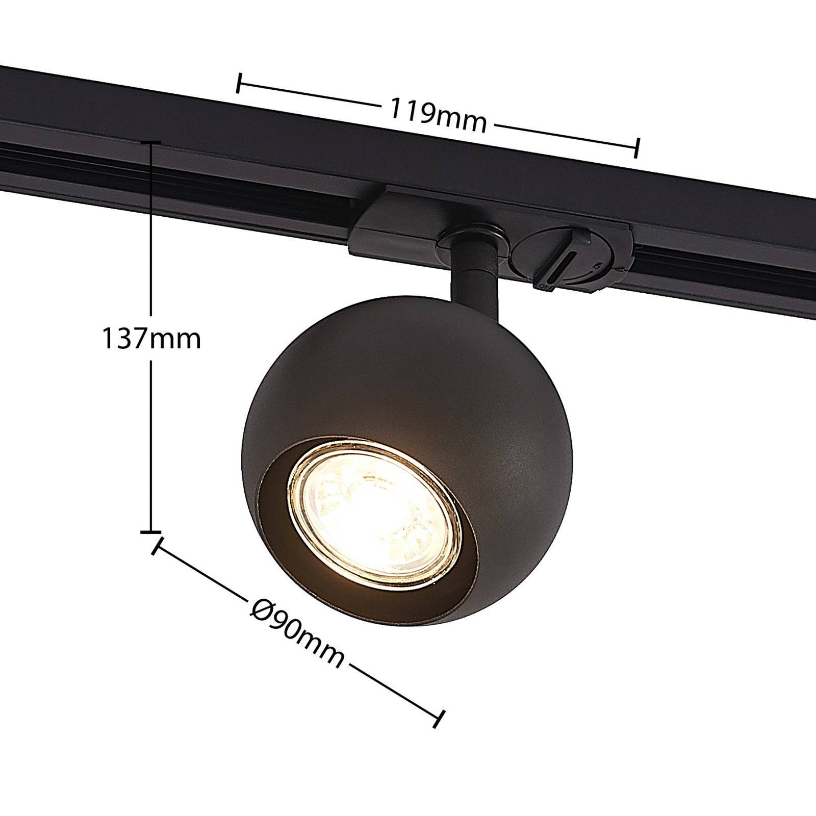 Lindby Stromschienenleuchte 'Linaro' in schwarz aus Metall-4