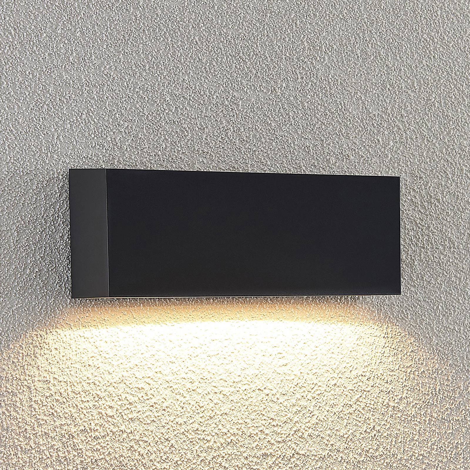 Lindby LED Wandleuchte außen 'Jarte' in schwarz aus Kunststoff-1