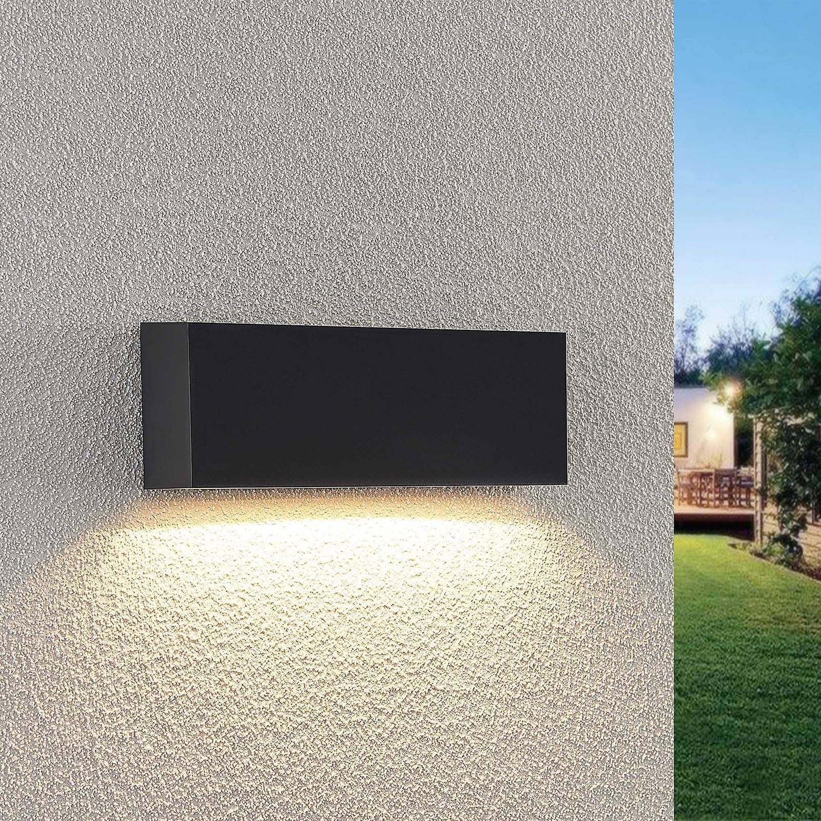 Lindby LED Wandleuchte außen 'Jarte' in schwarz aus Kunststoff-2