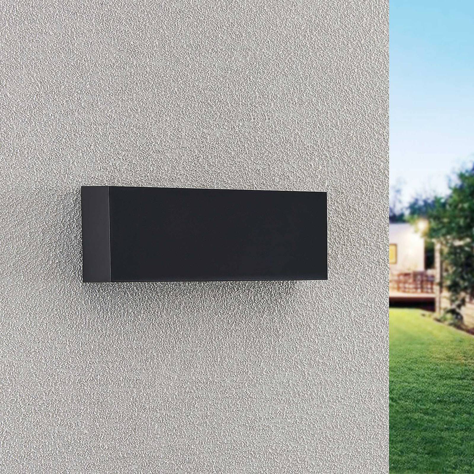 Lindby LED Wandleuchte außen 'Jarte' in schwarz aus Kunststoff-3