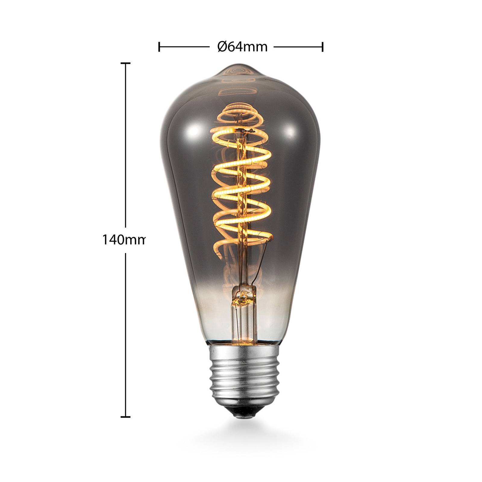 Lucande LED LED-lampa E27 'E27 4W LED-Lampe ST64' aus glas-1