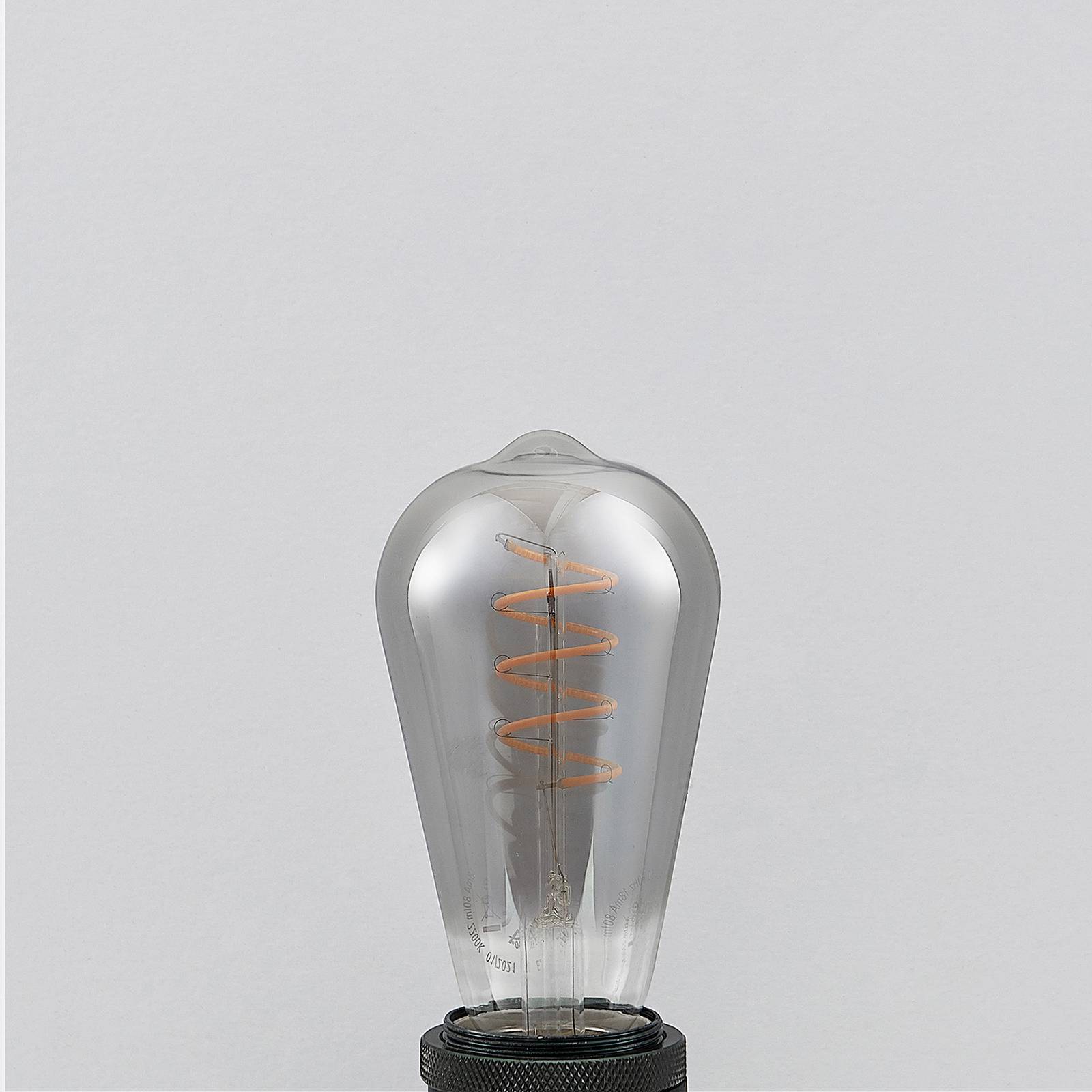 Lucande LED LED-lampa E27 'E27 4W LED-Lampe ST64' aus glas-3