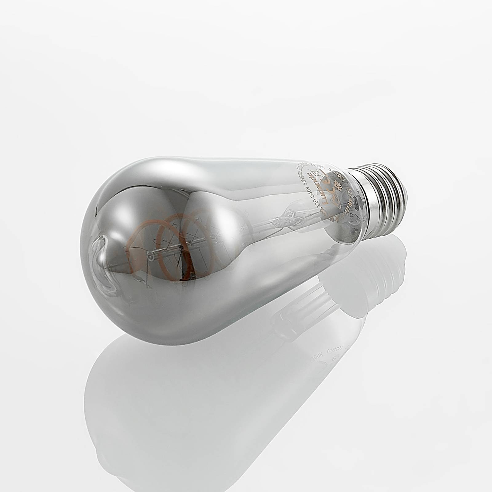 Lucande LED LED-lampa E27 'E27 4W LED-Lampe ST64' aus glas-4