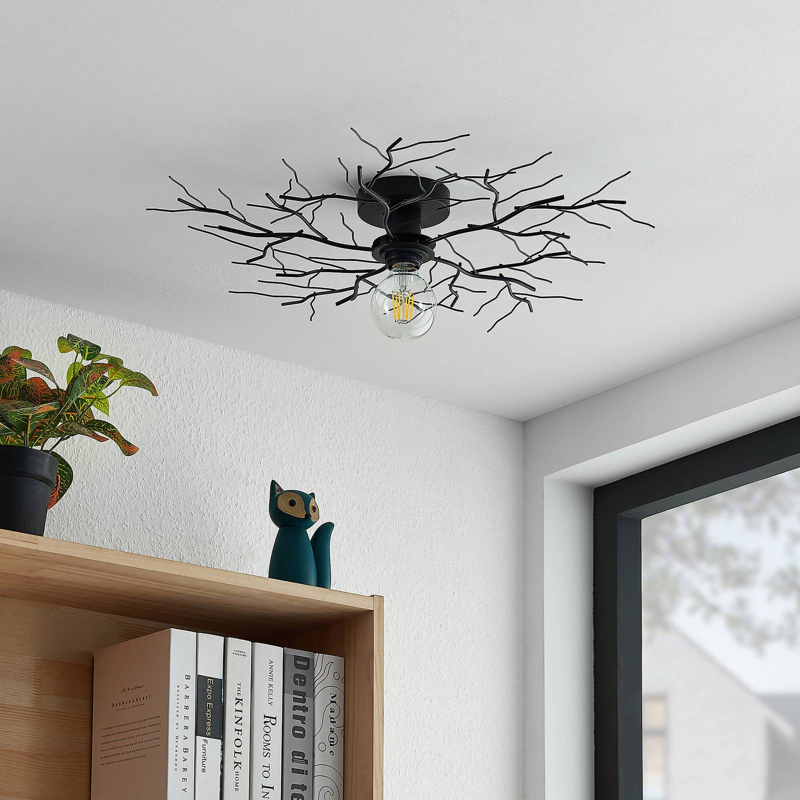 Lindby Deckenlampe 'Vetki' in schwarz aus Metall-2