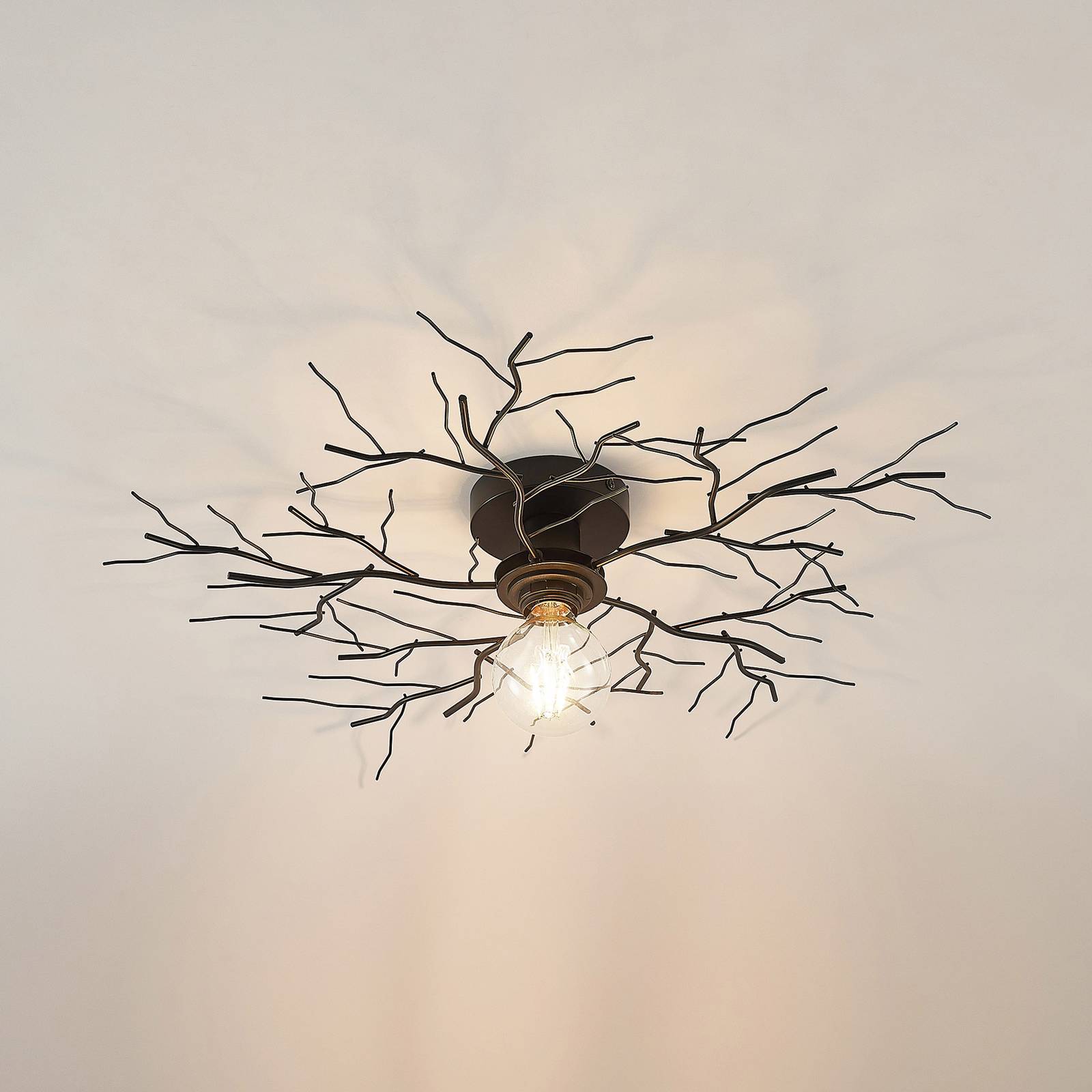 Lindby Deckenlampe 'Vetki' in schwarz aus Metall-4