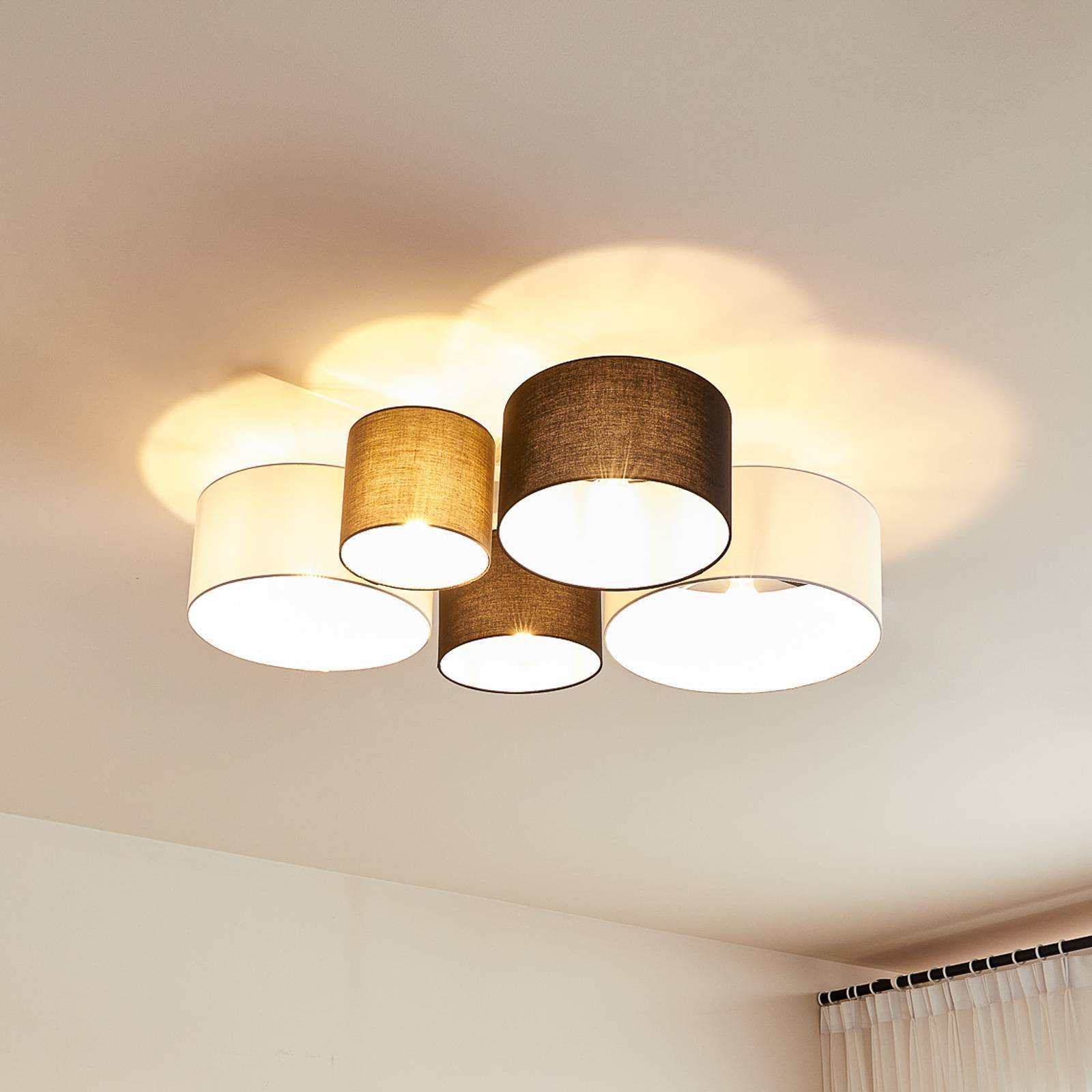 Lindby Deckenlampe 'Lettie' aus Textil-1