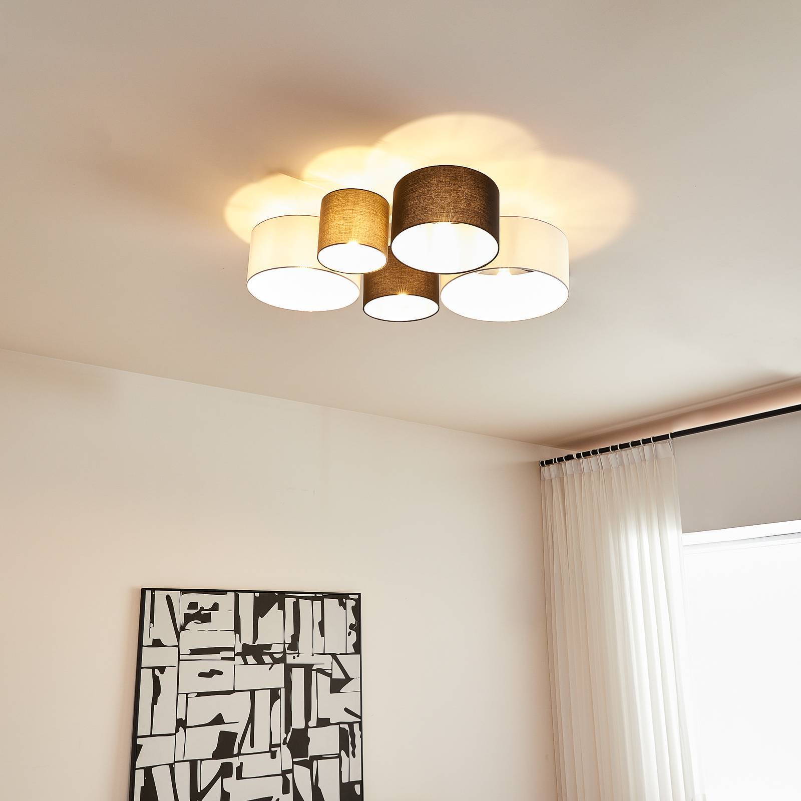 Lindby Deckenlampe 'Lettie' aus Textil-2