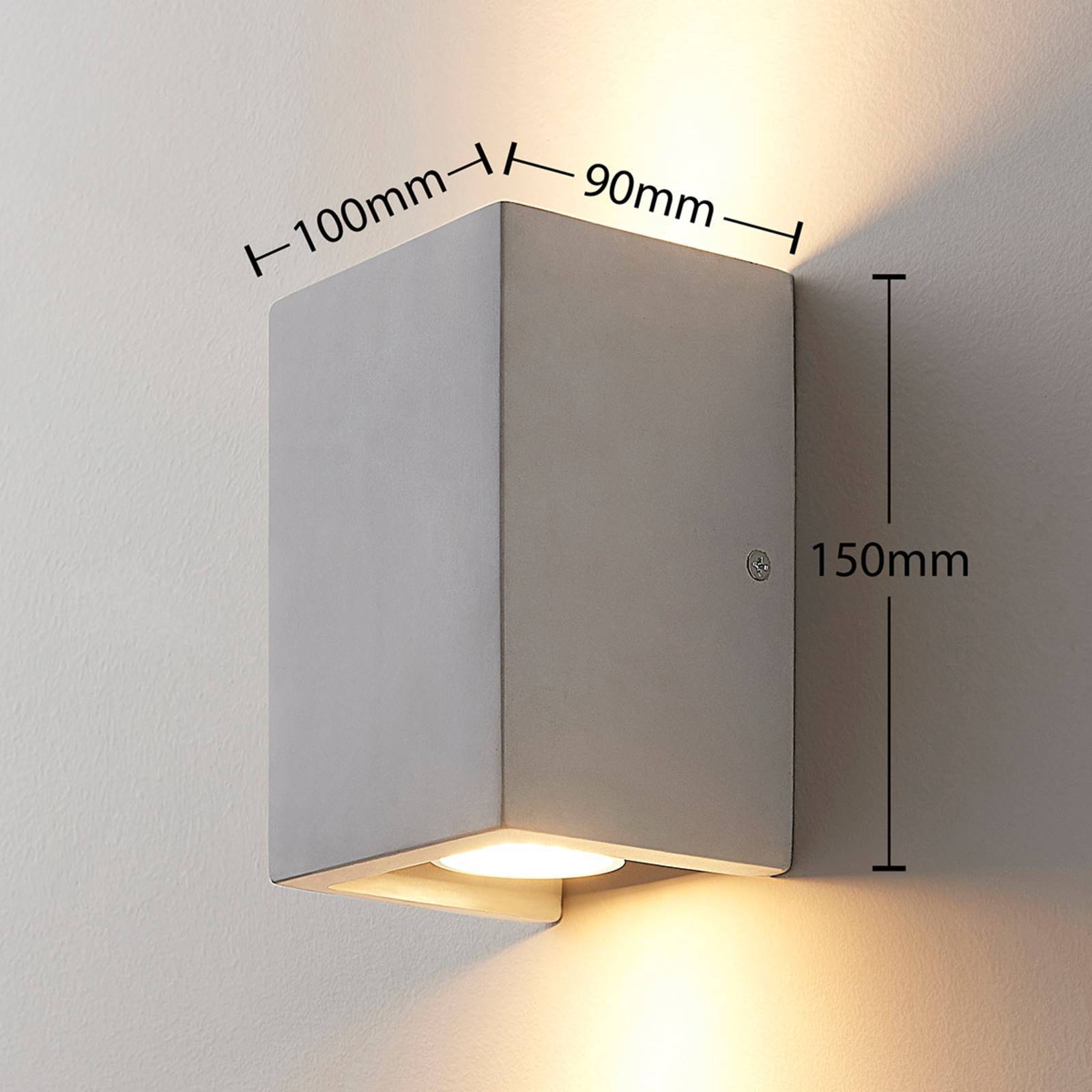 Lindby betongVägglampa, vägglampa inomhus 'Gerda' aus betong-3