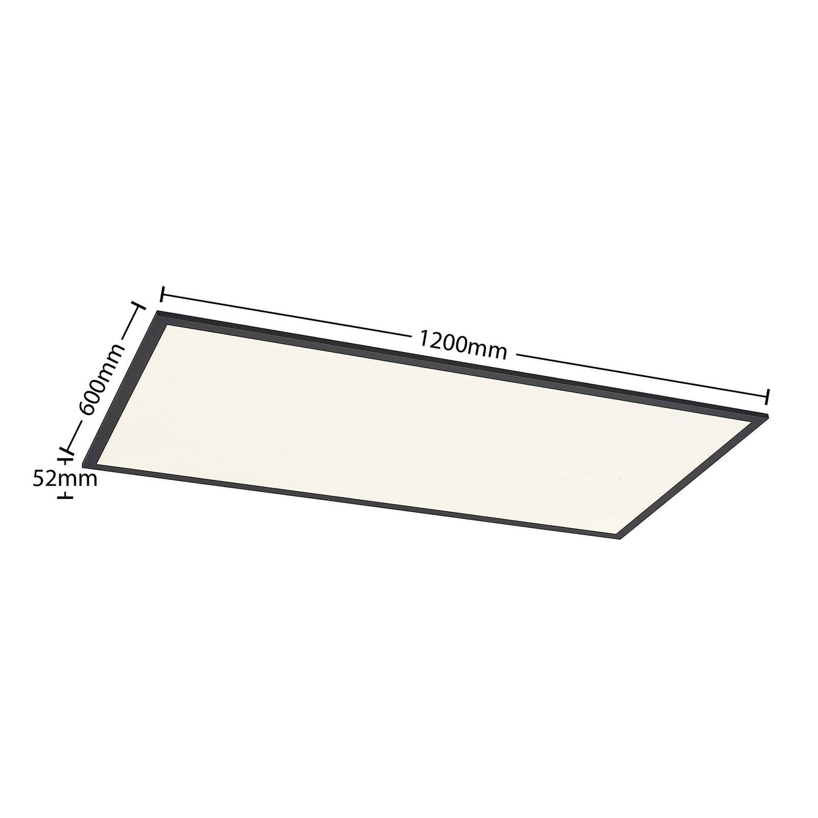 Lindby LED Panel 'Nelios' in schwarz aus Aluminium-4