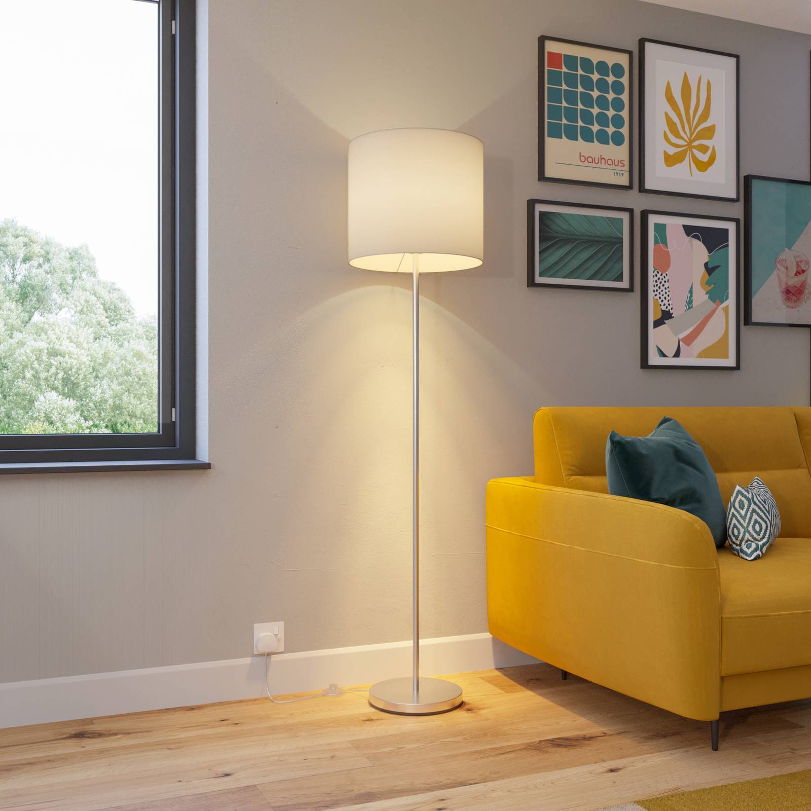 Lindby Golvlampa 'Everly' aus textil / siden-2