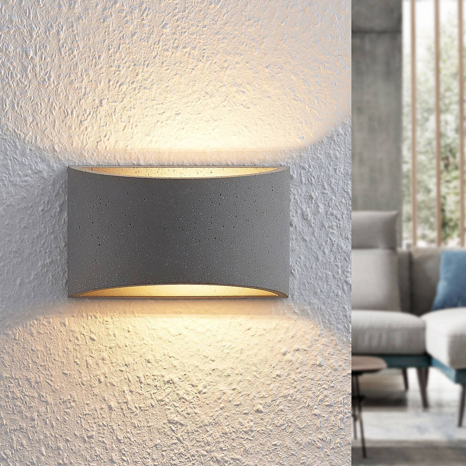 Lindby betongVägglampa, vägglampa inomhus 'Edvin' aus betong-2