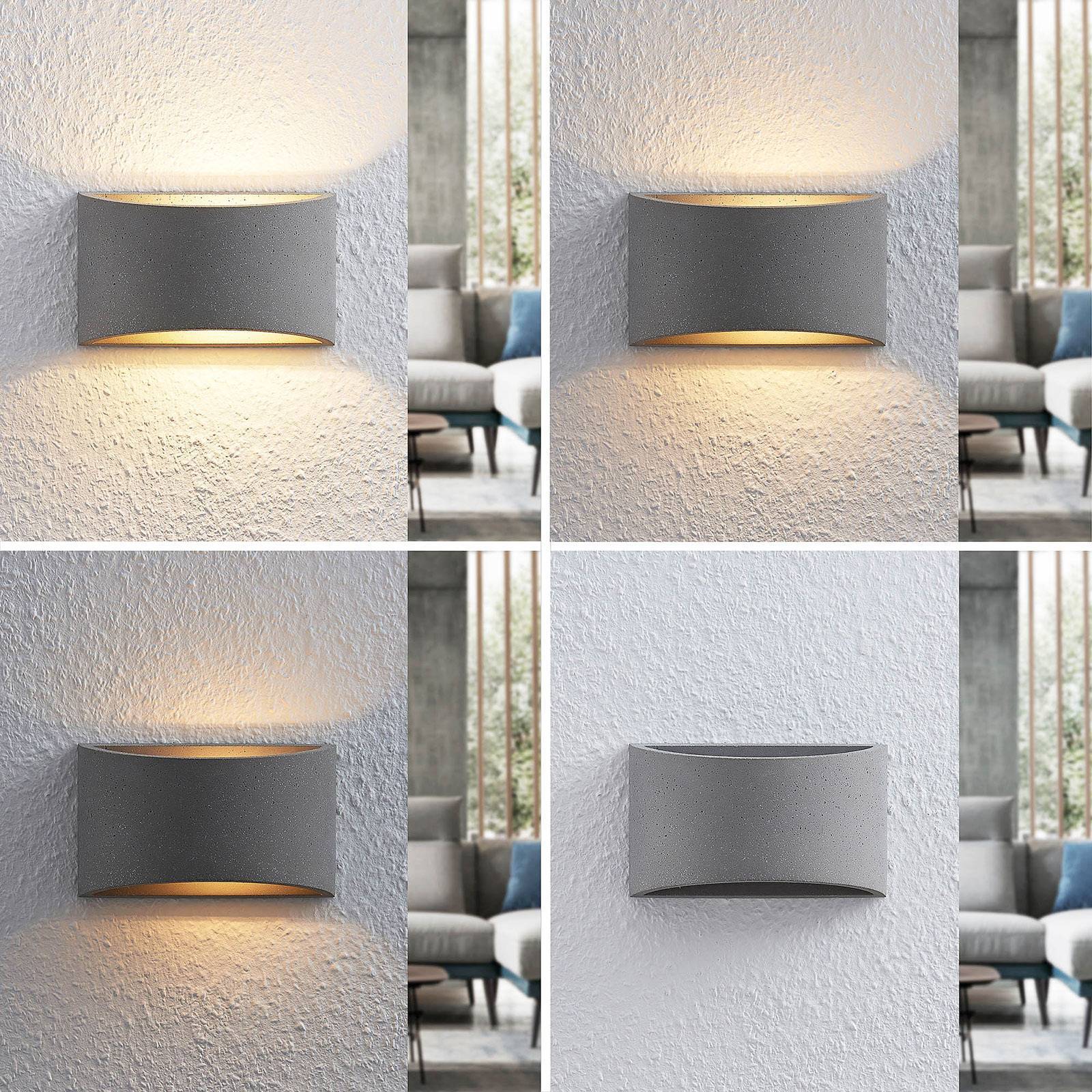 Lindby betongVägglampa, vägglampa inomhus 'Edvin' aus betong-3