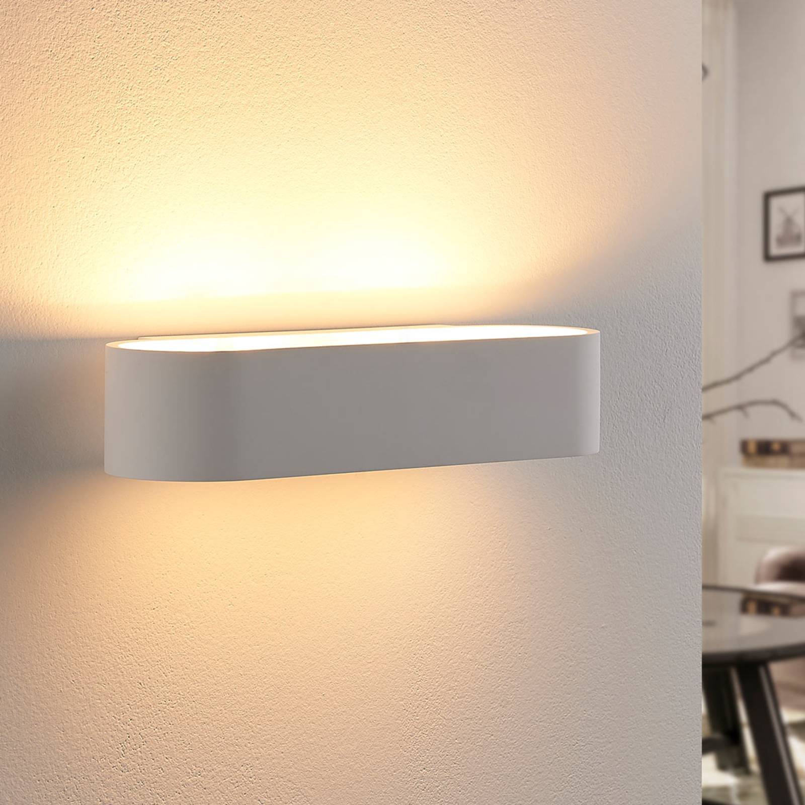 Lindby Vägglampa, vägglampa inomhus 'Fioni' aus gips-1