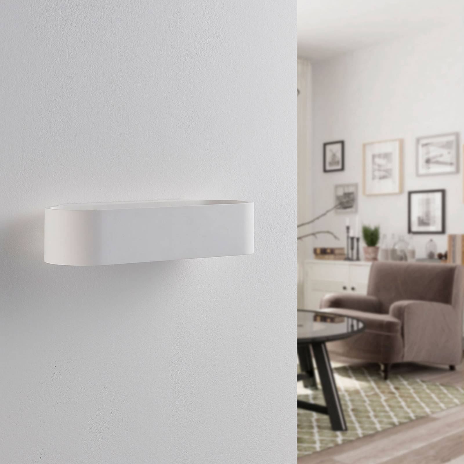 Lindby Vägglampa, vägglampa inomhus 'Fioni' aus gips-2