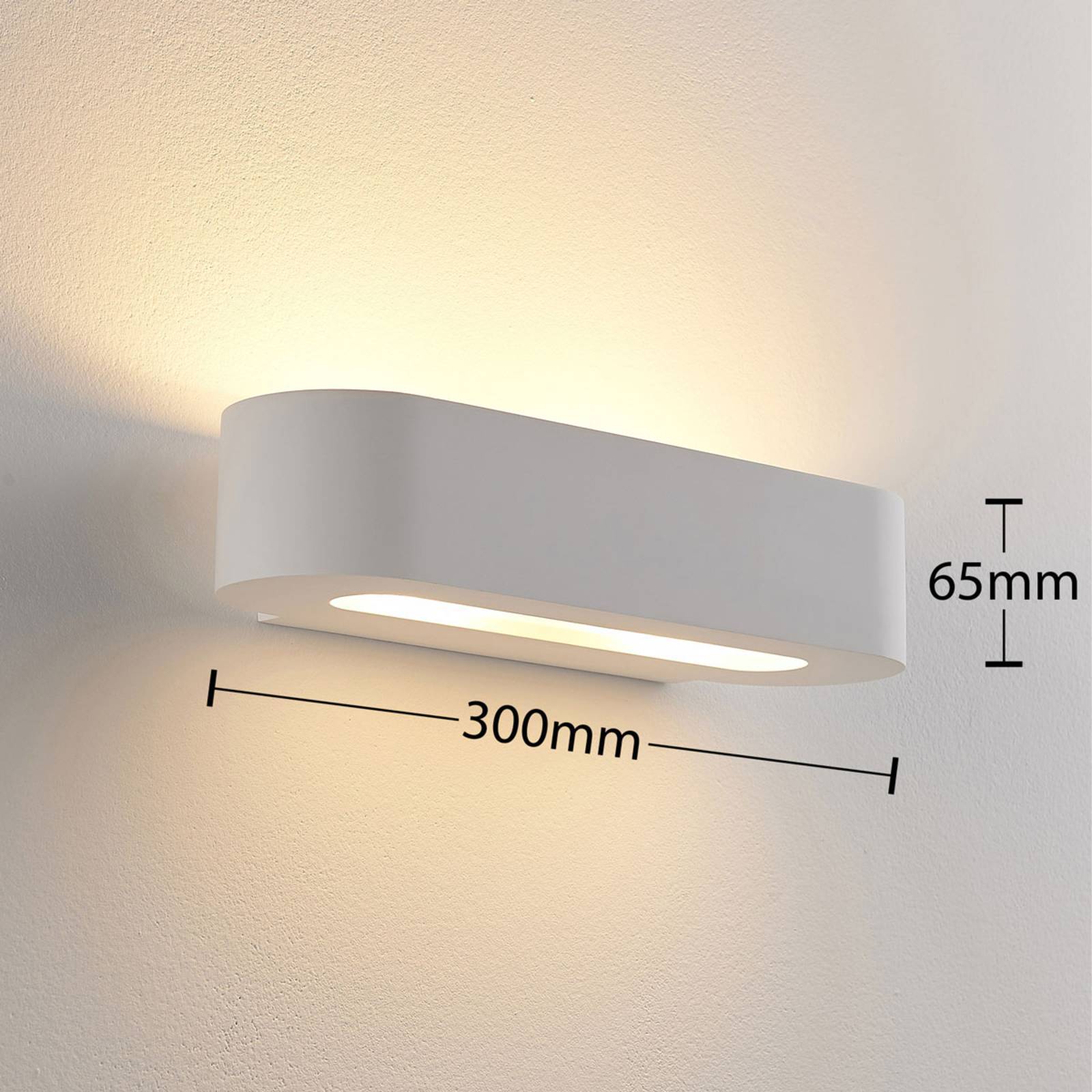 Lindby Vägglampa, vägglampa inomhus 'Fioni' aus gips-4