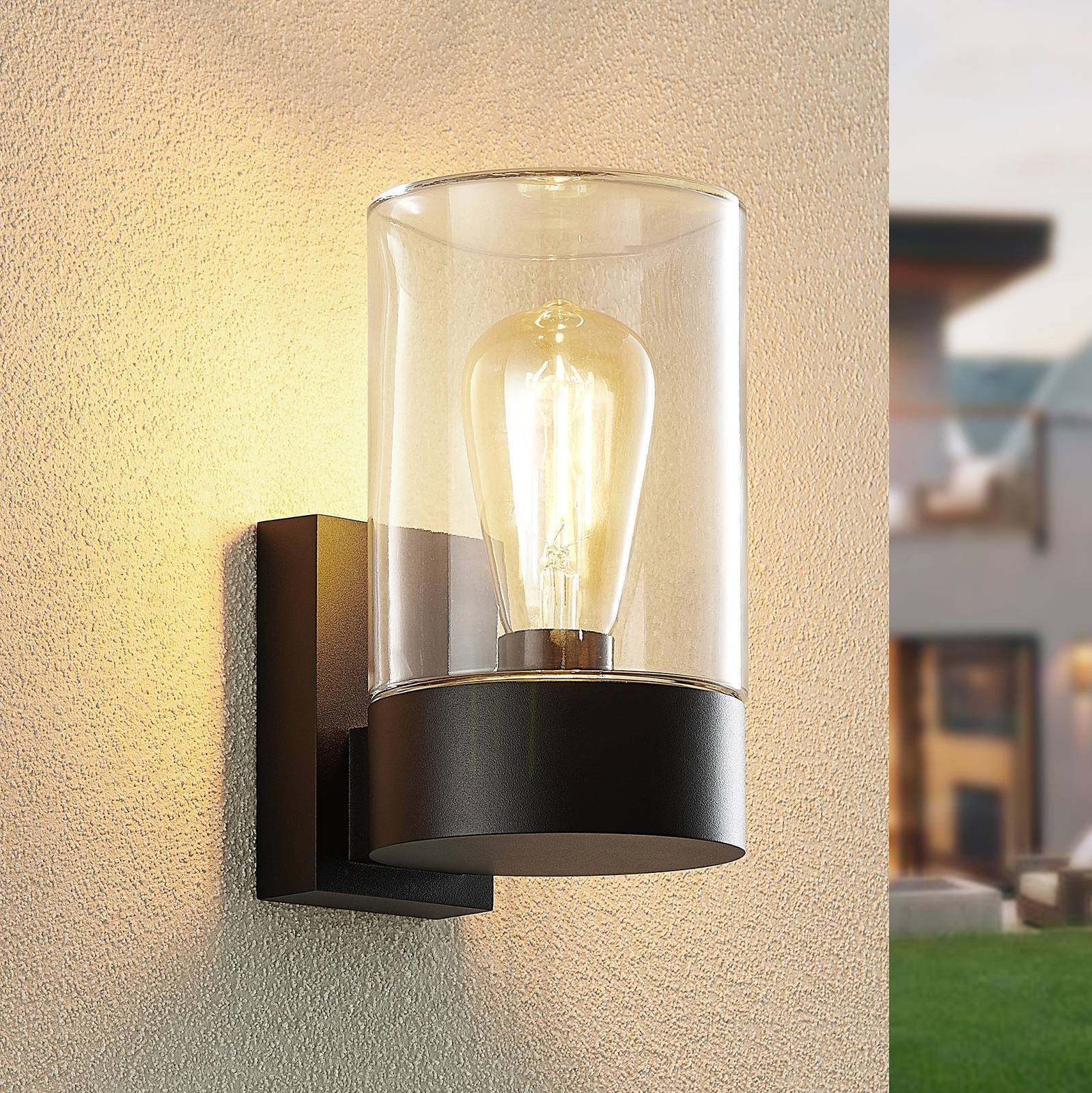 Arcchio Utomhusvägglampa 'Liljana' aus aluminium / grå zink-1
