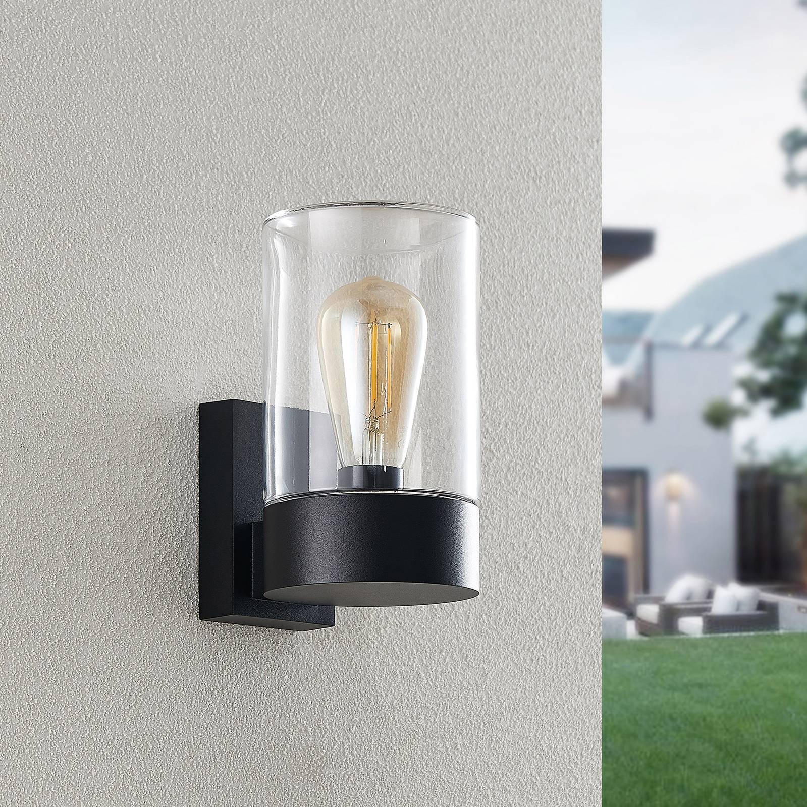 Arcchio Utomhusvägglampa 'Liljana' aus aluminium / grå zink-2