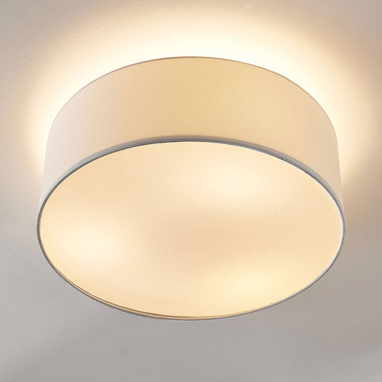 Lindby Deckenlampe 'Mariat' in weiß aus Textil-4