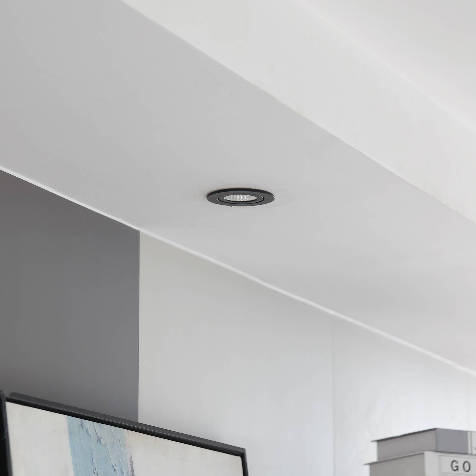 Arcchio LED Hochvolt Einbaustrahler 'Jyra' in schwarz aus Aluminium-2