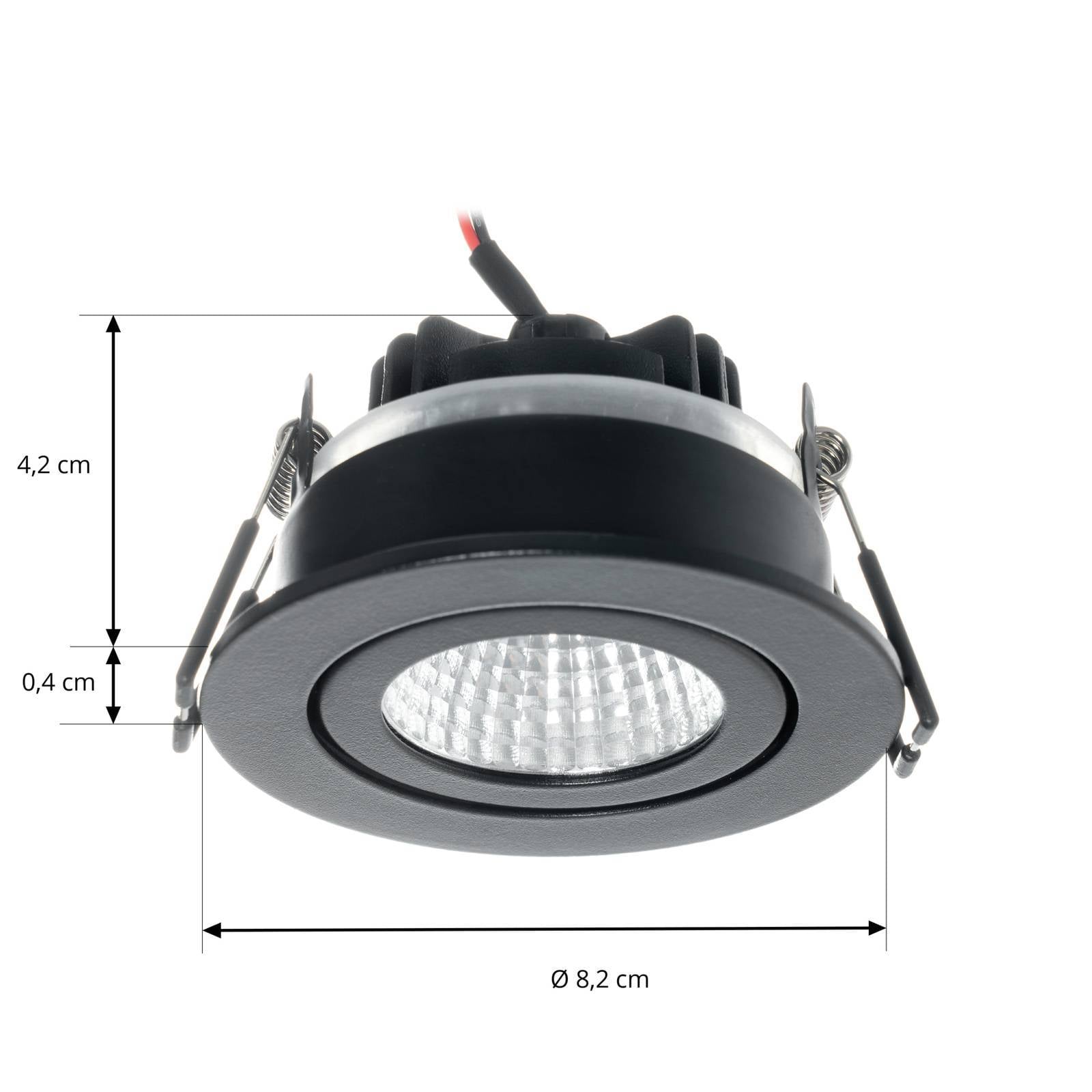 Arcchio LED Hochvolt Einbaustrahler 'Jyra' in schwarz aus Aluminium-3