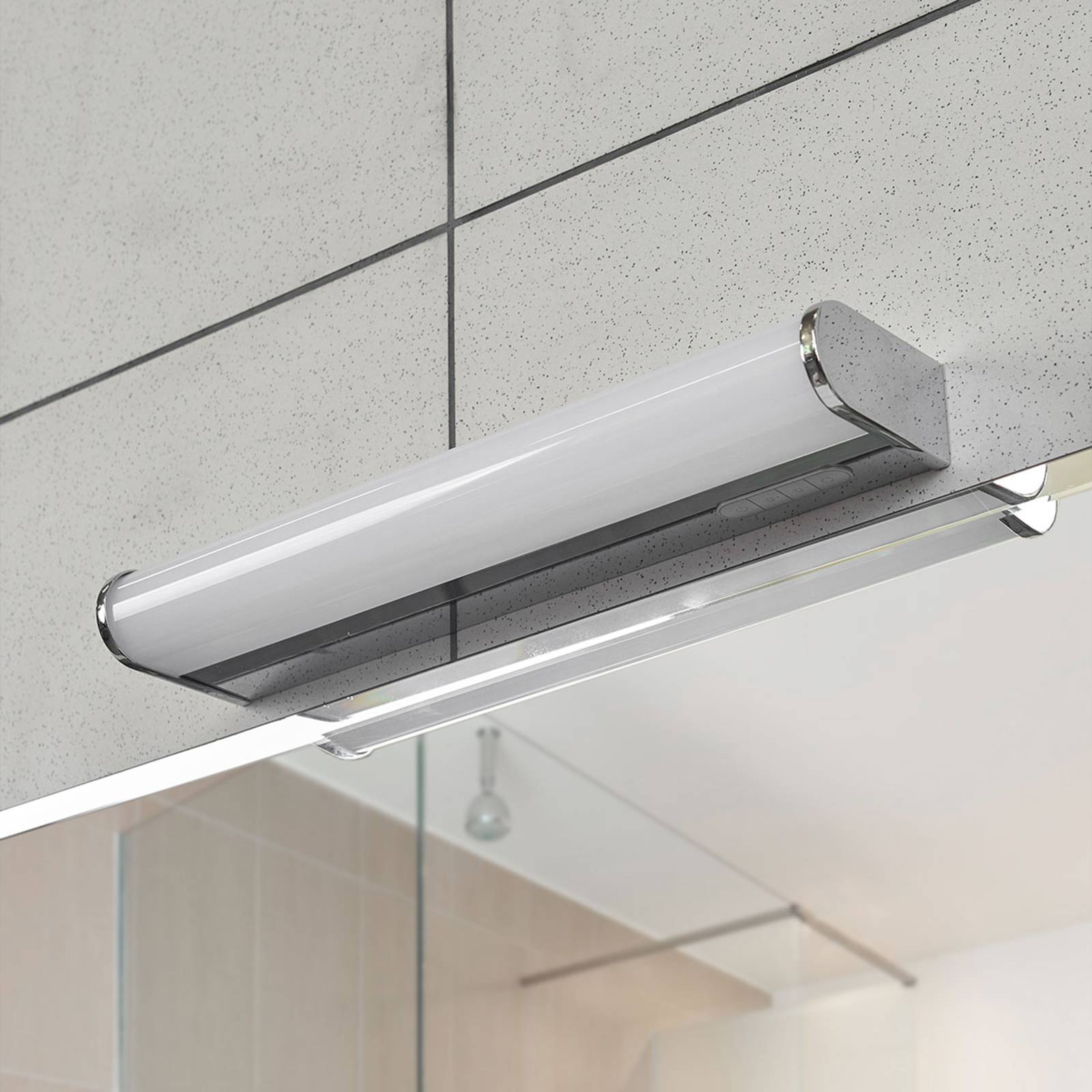 Lindby LED Wandleuchte Bad 'Jesko' in chrom aus Kunststoff-2