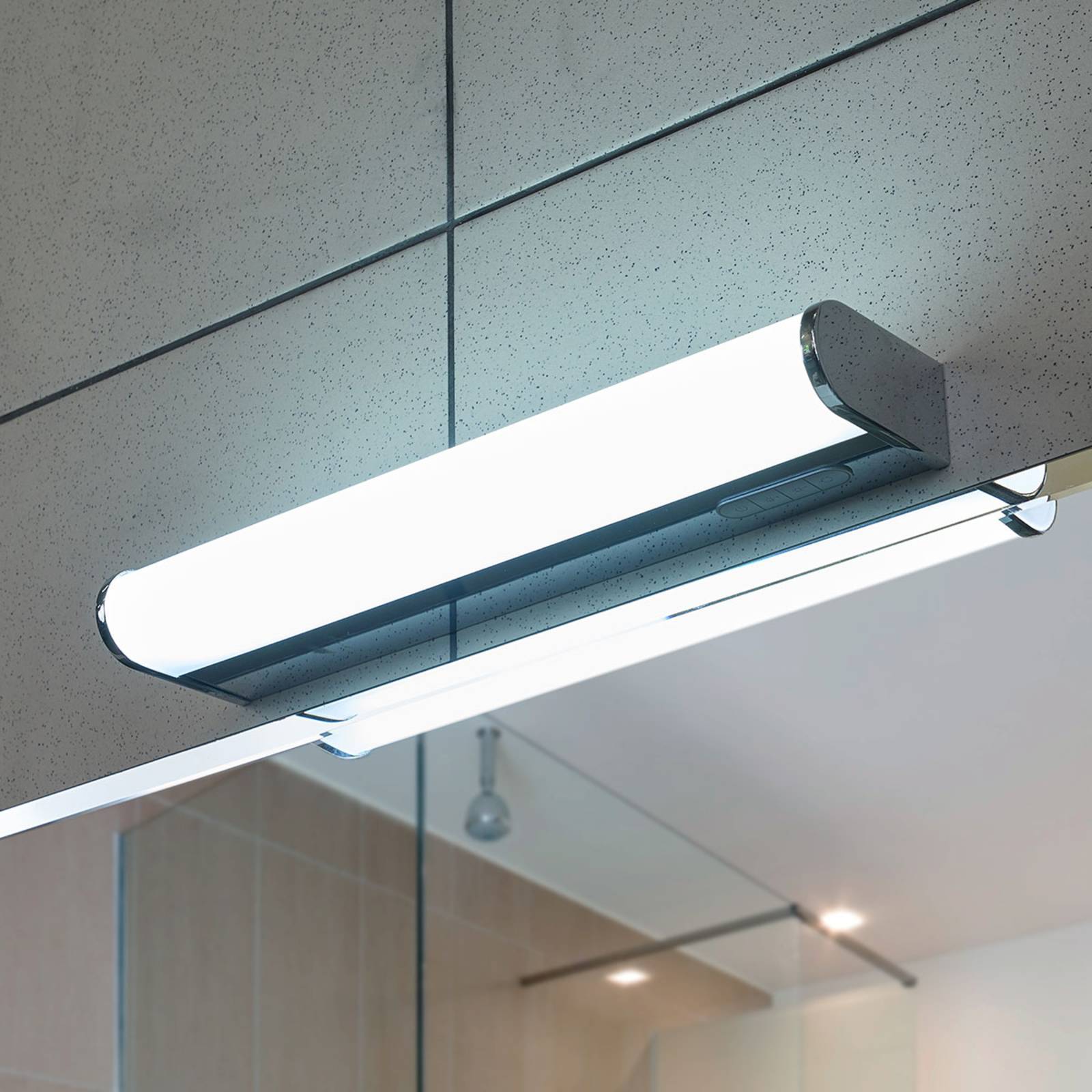 Lindby LED Wandleuchte Bad 'Jesko' in chrom aus Kunststoff-3