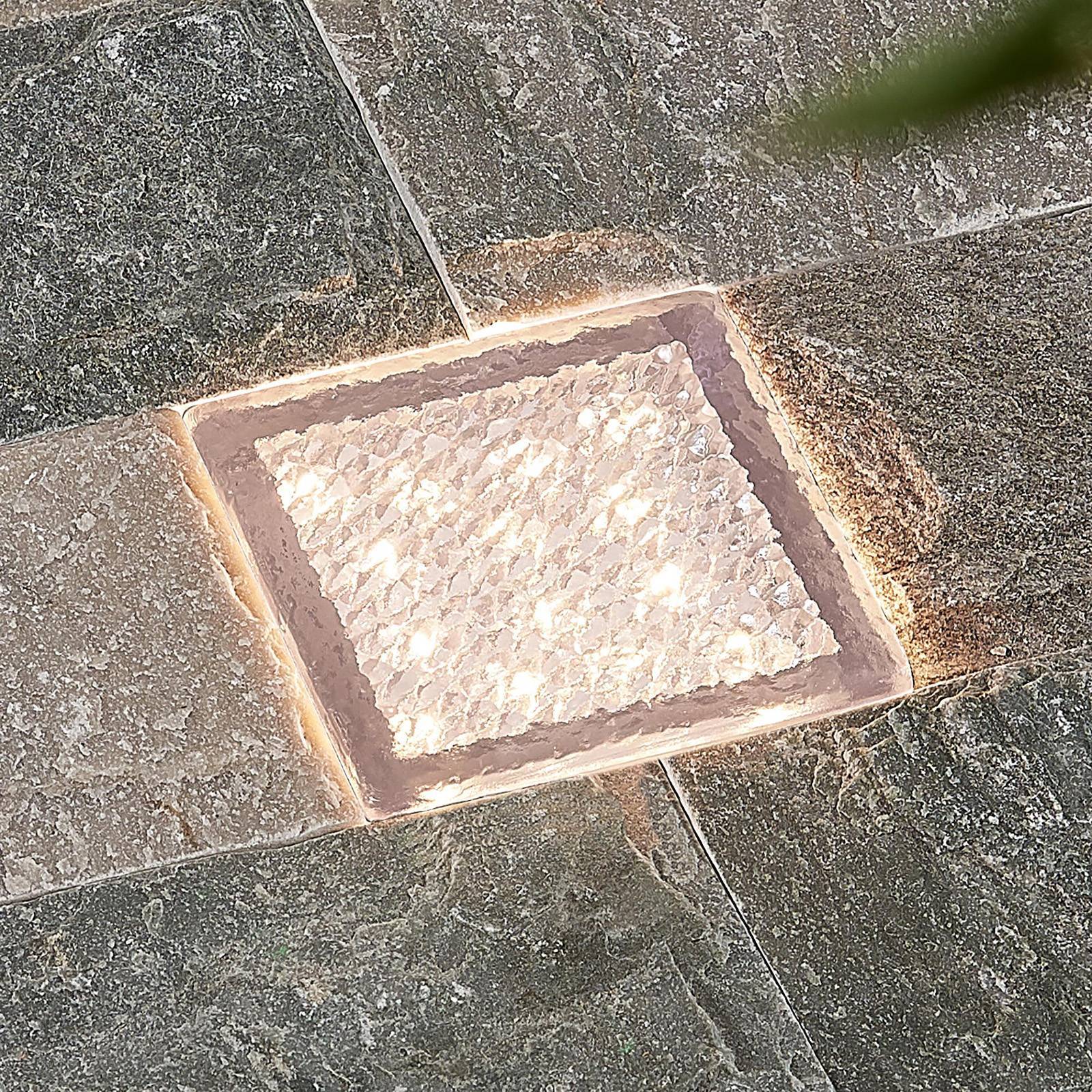 PRIOS LED Bodeneinbauleuchte 'Ewgenie' in transparent aus Kunststoff-1