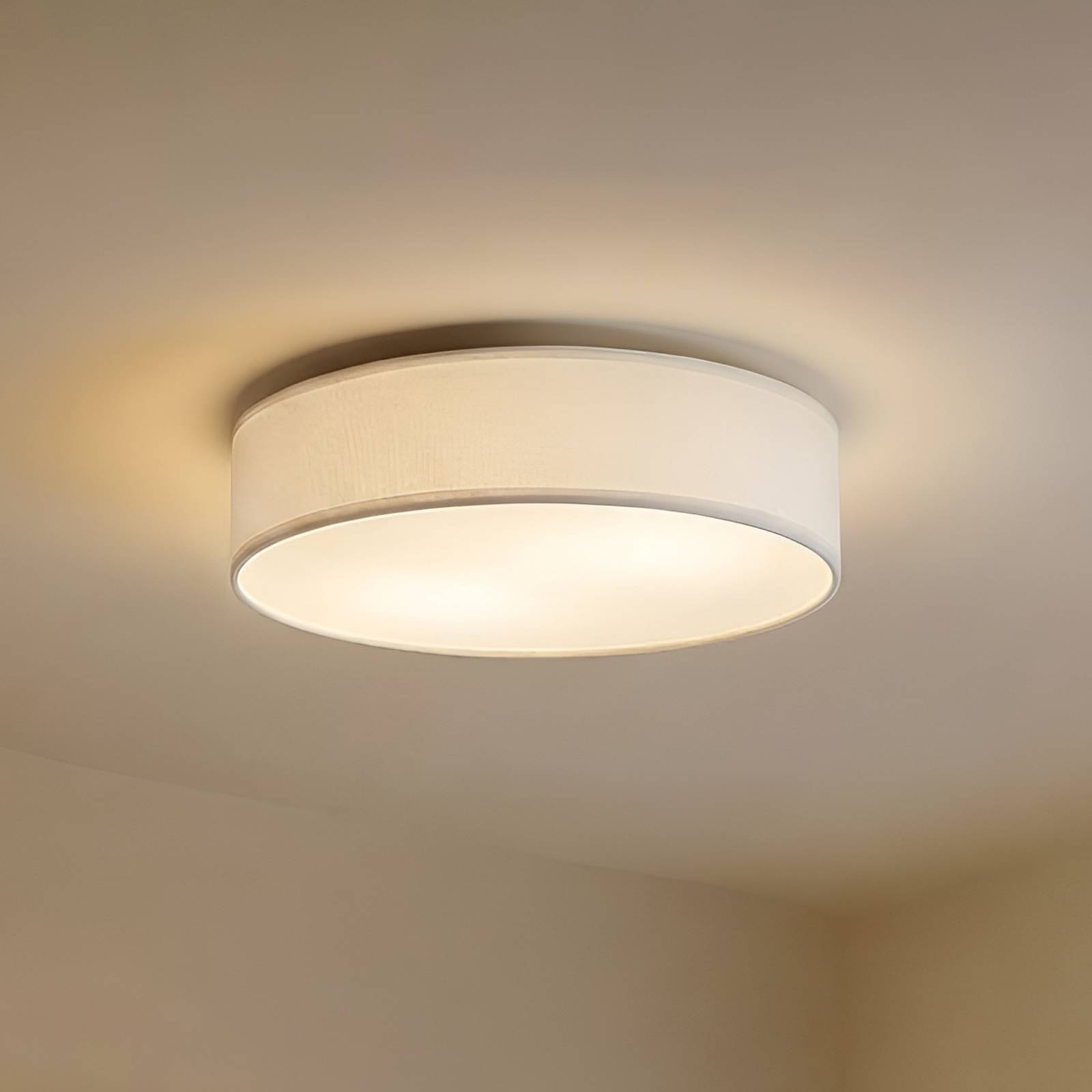 Lindby Deckenlampe 'Sebatin' in weiß aus Textil-1