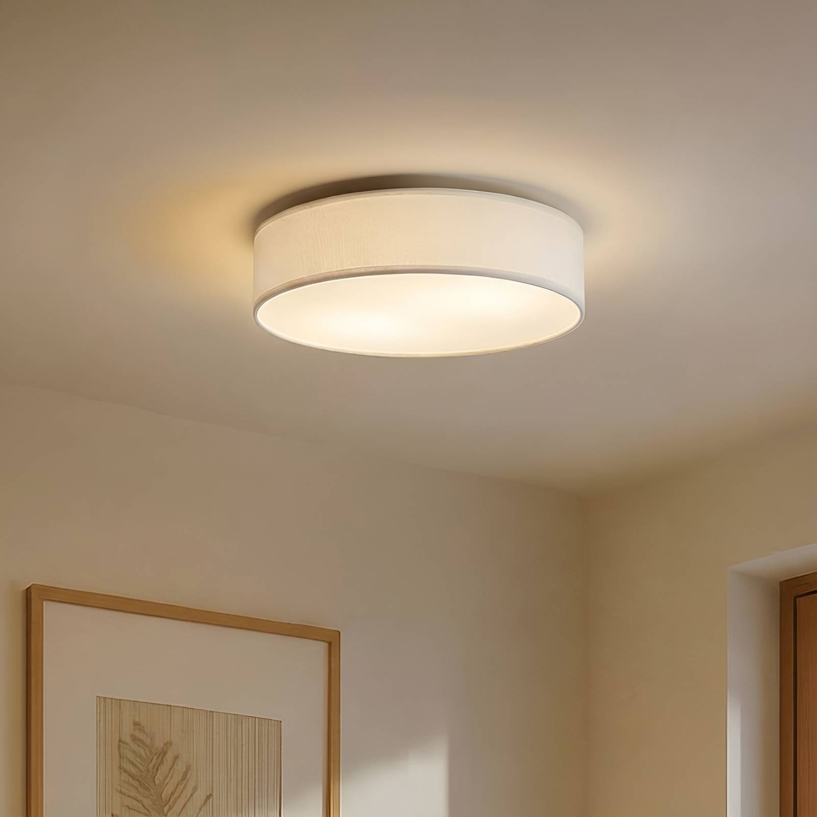 Lindby Deckenlampe 'Sebatin' in weiß aus Textil-2