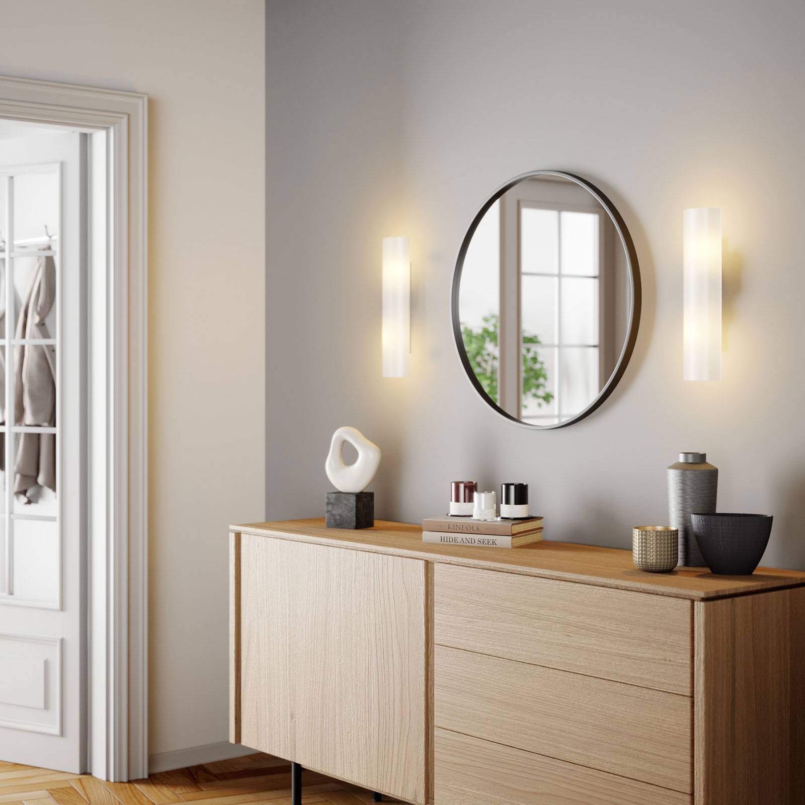 Lindby Vägglampa, vägglampa inomhus 'Ophelia ' aus glas-2