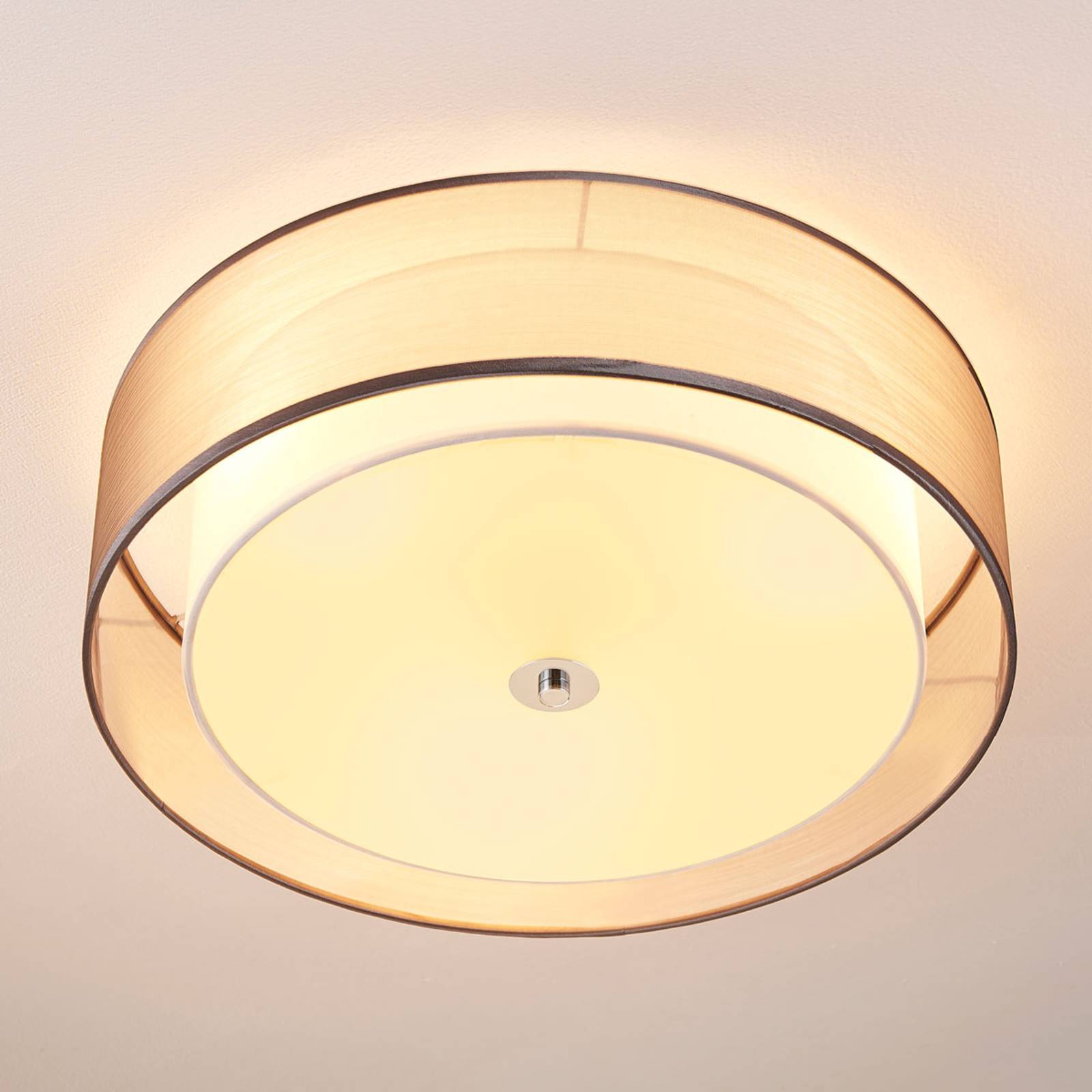 Lindby Taklampa 'Tobia' aus textil / siden-2