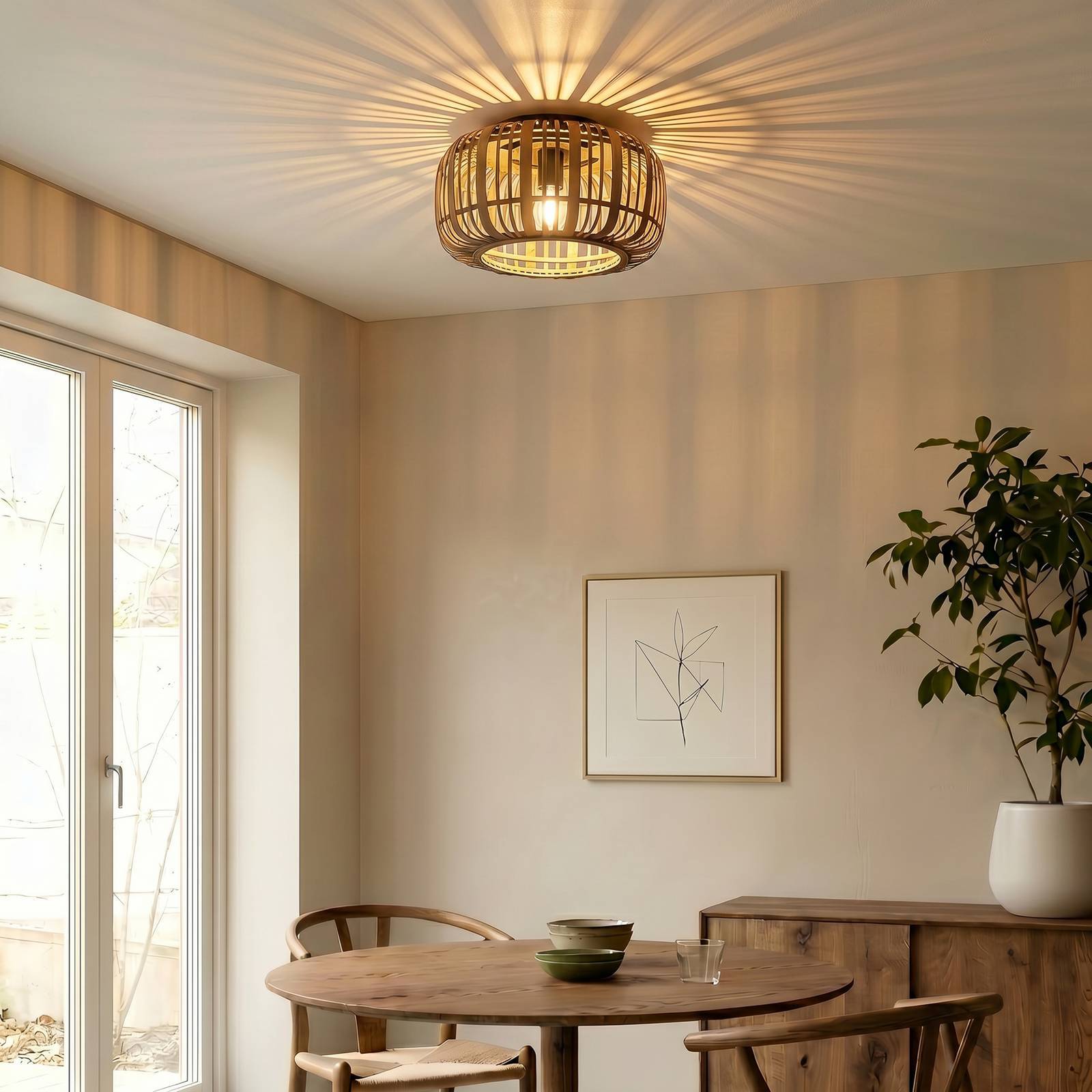 Lindby Deckenlampe 'Canyana' aus Holz-2