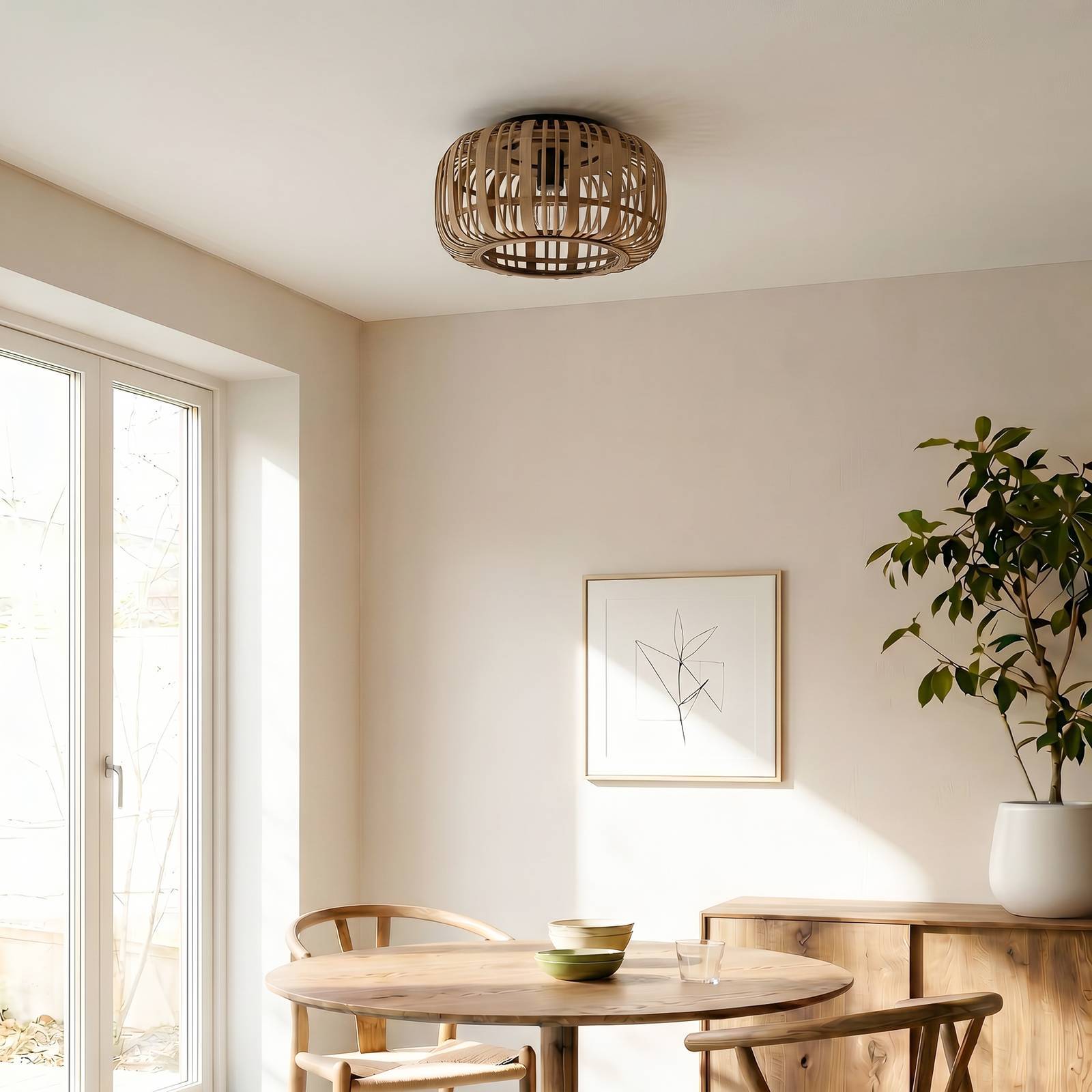 Lindby Deckenlampe 'Canyana' aus Holz-3