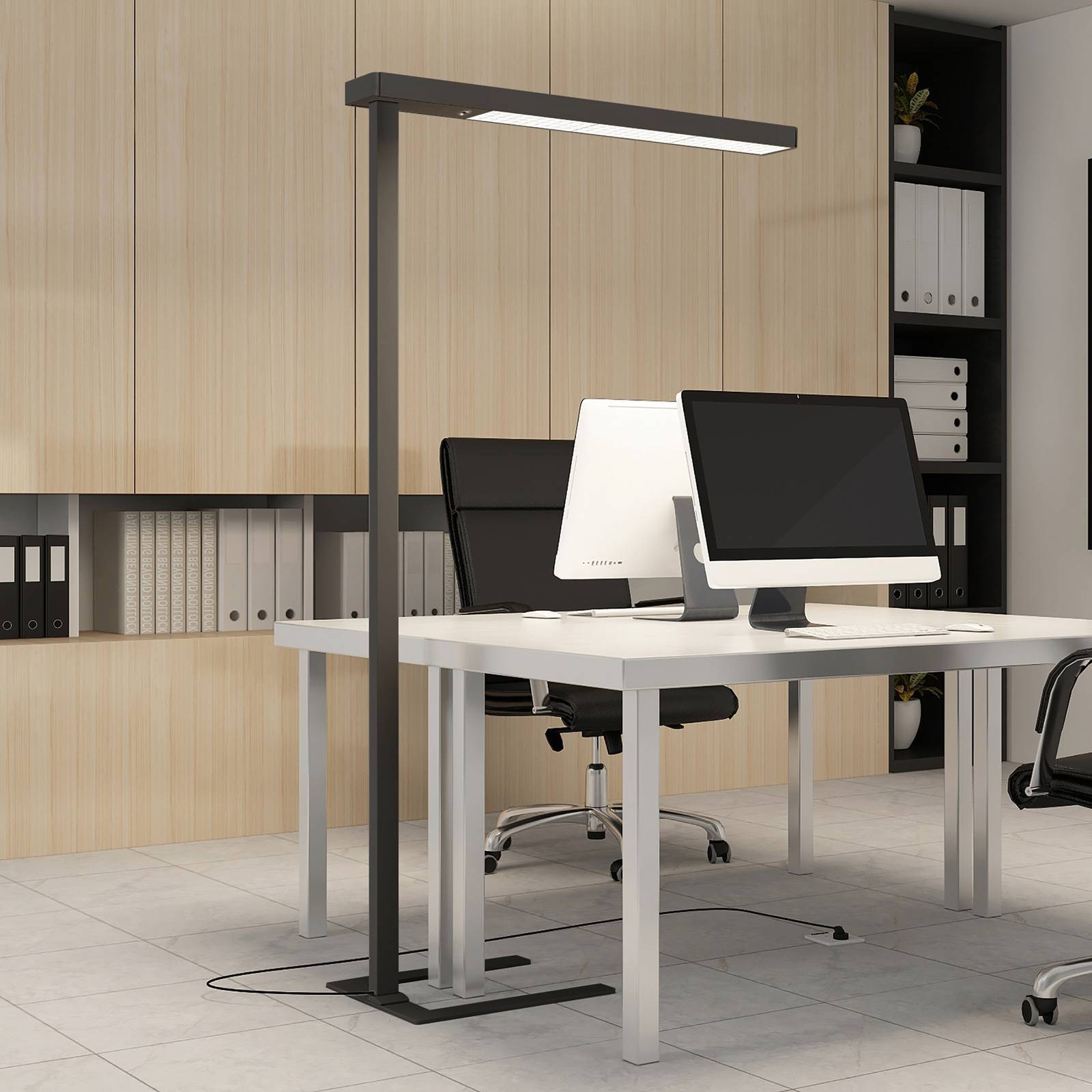 Arcchio LED Bürostehleuchten 'Susi' in schwarz aus Aluminium-1