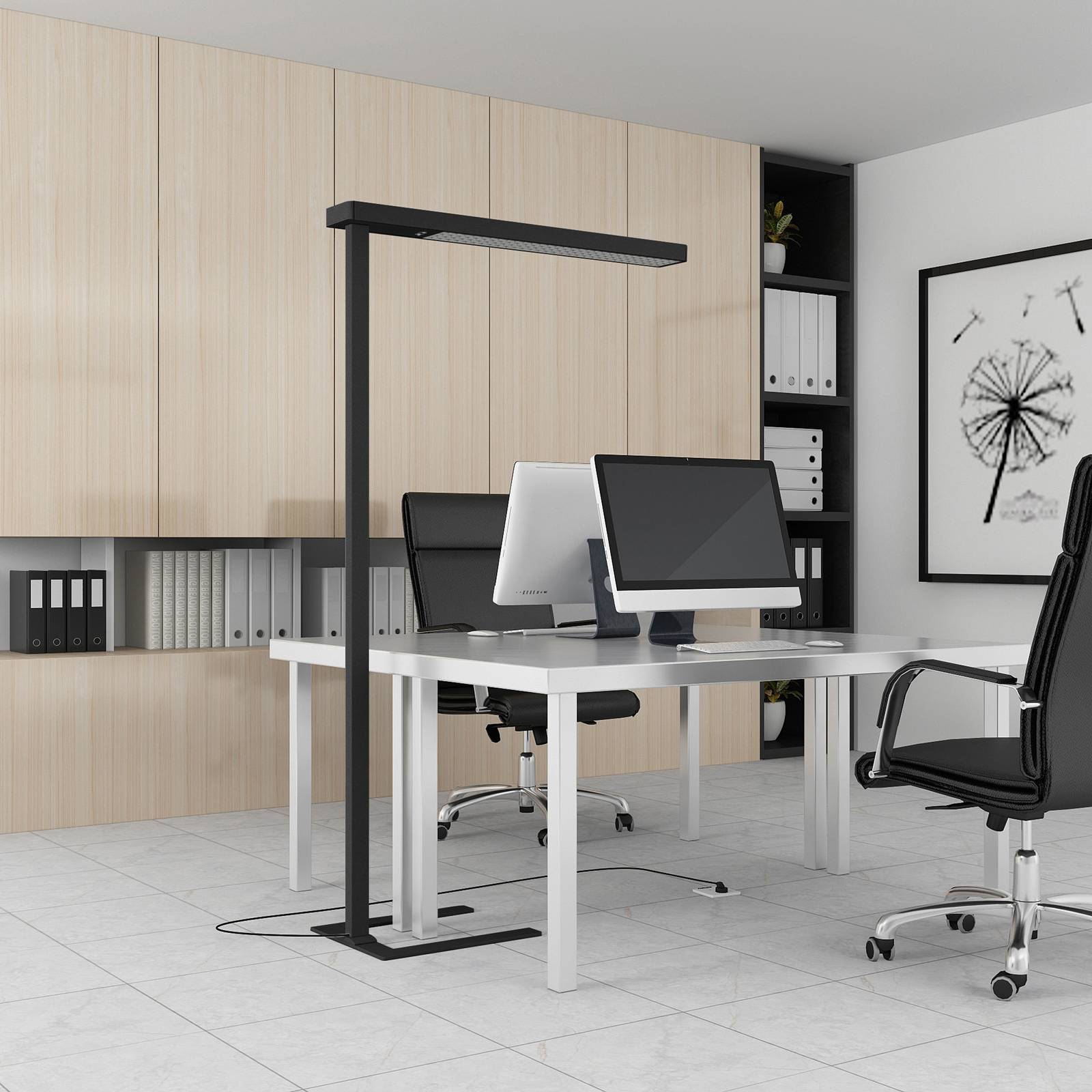 Arcchio LED Bürostehleuchten 'Susi' in schwarz aus Aluminium-3