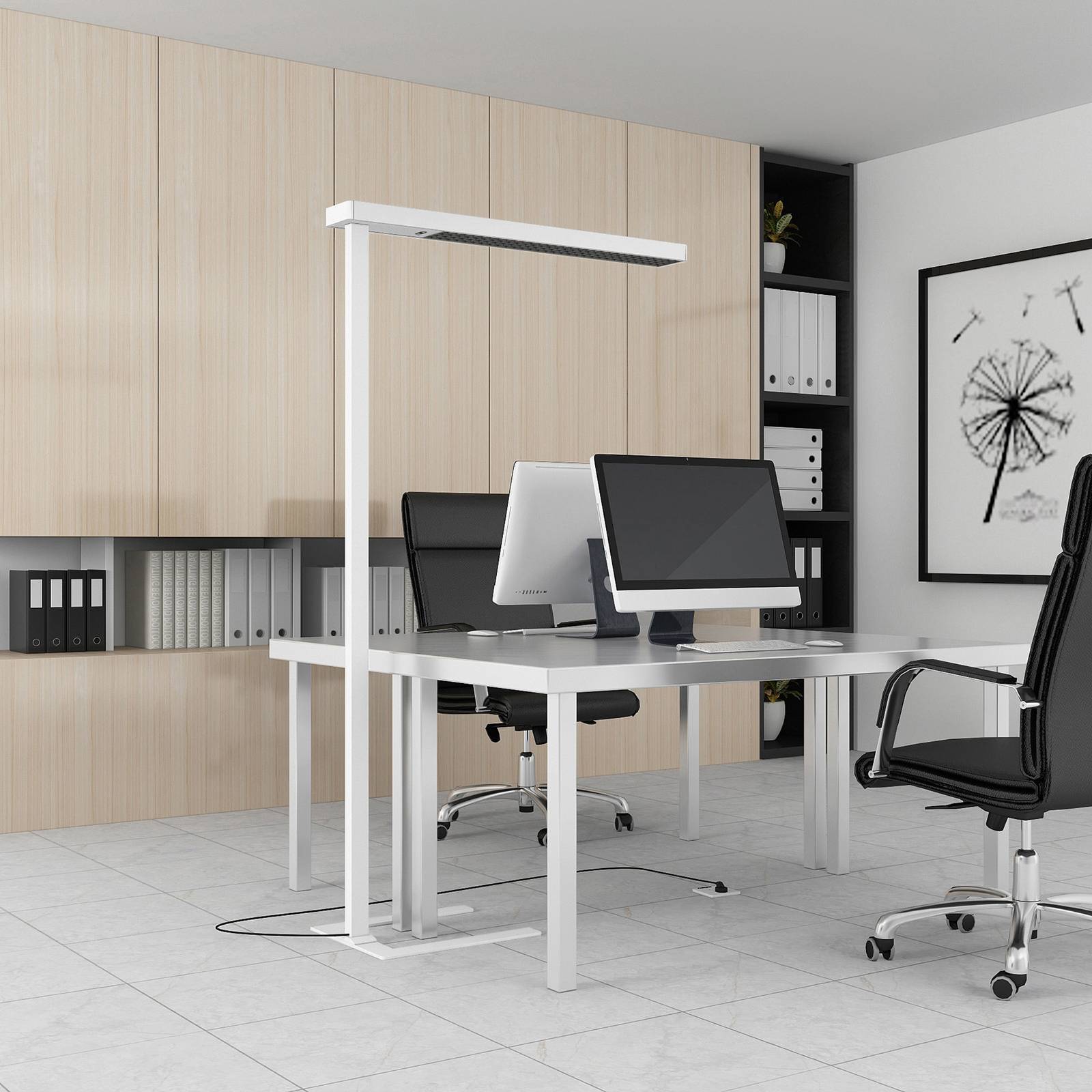 Arcchio LED Bürostehleuchten 'Susi' in weiß aus Aluminium-3