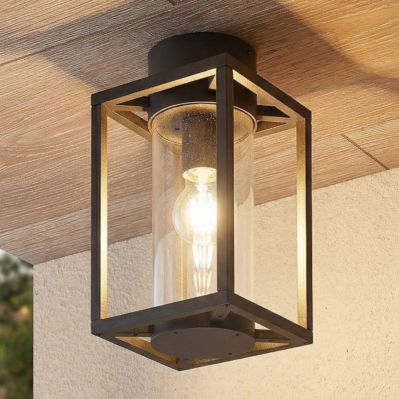 Lucande Deckenlampe 'Ferda' in schwarz aus Aluminium-1
