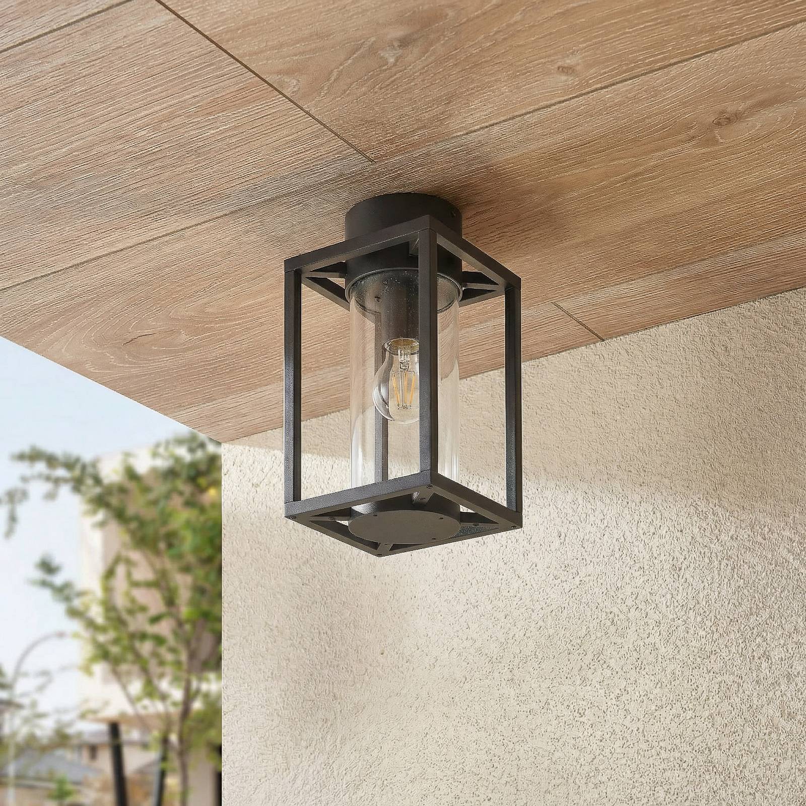 Lucande Deckenlampe 'Ferda' in schwarz aus Aluminium-3