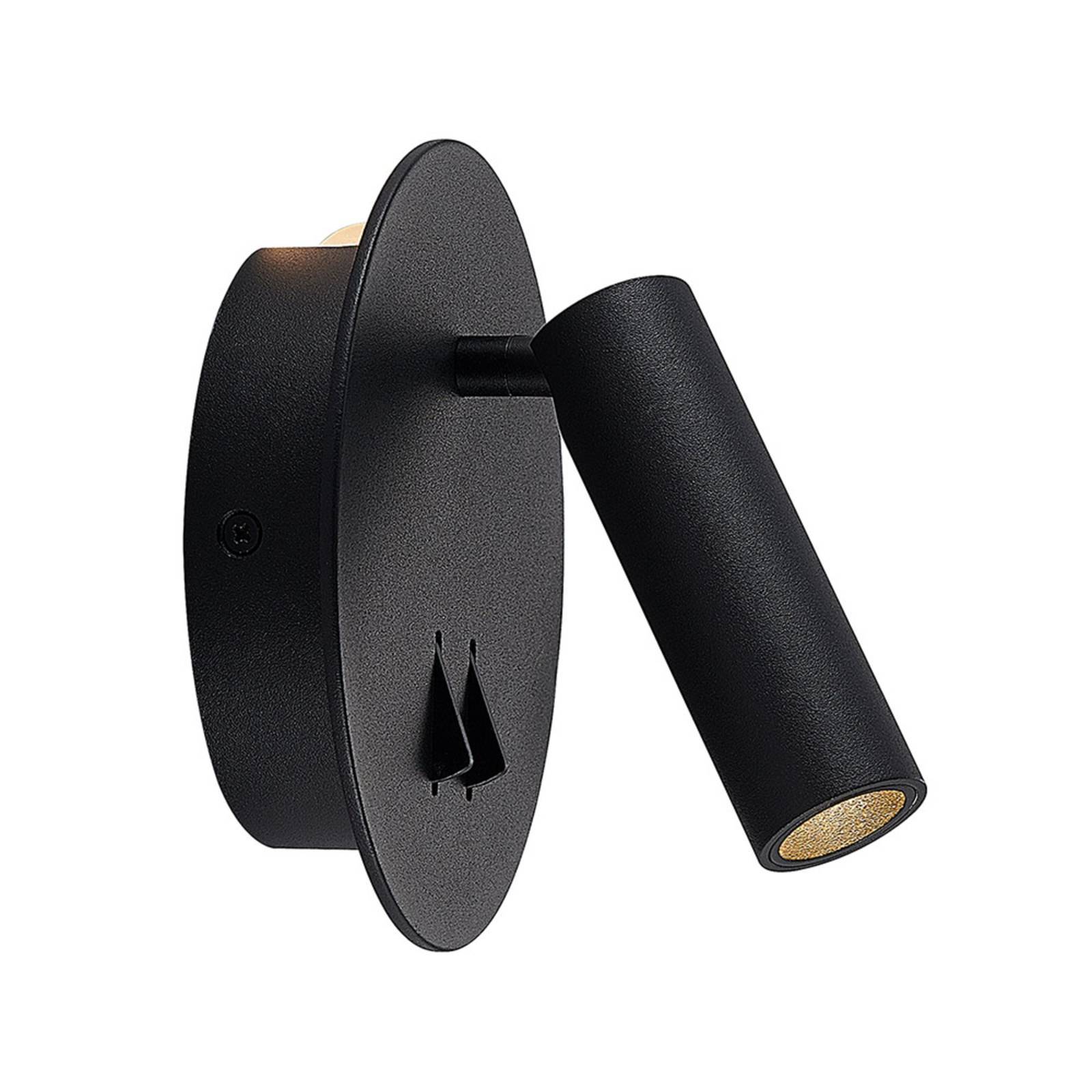 Lucande LED Wandleuchte Innen 'Magya' in schwarz aus Aluminium-0
