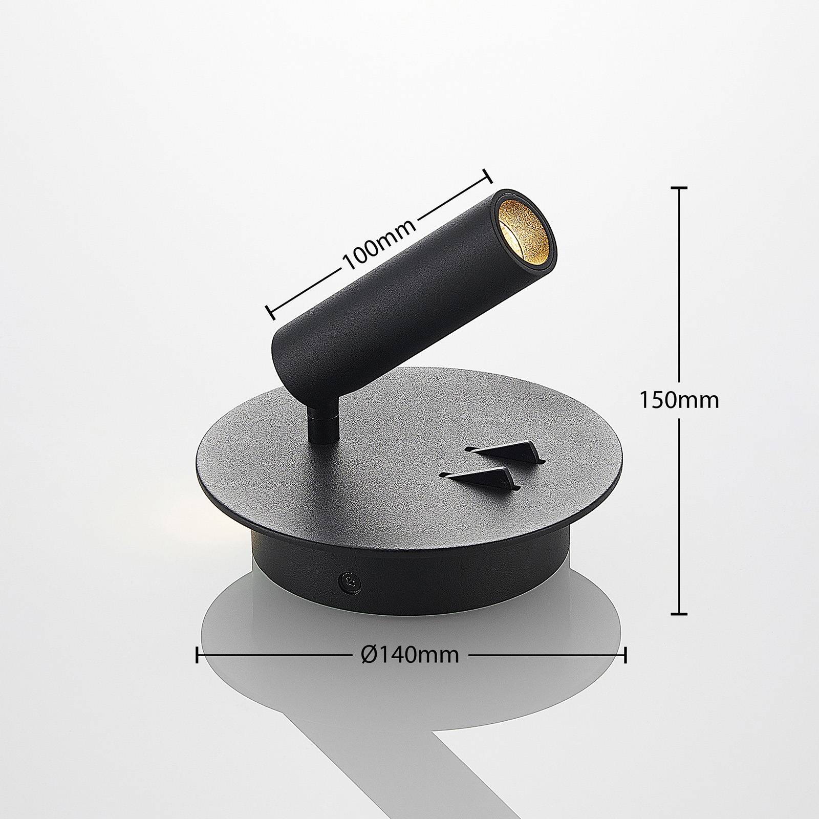 Lucande LED Wandleuchte Innen 'Magya' in schwarz aus Aluminium-3