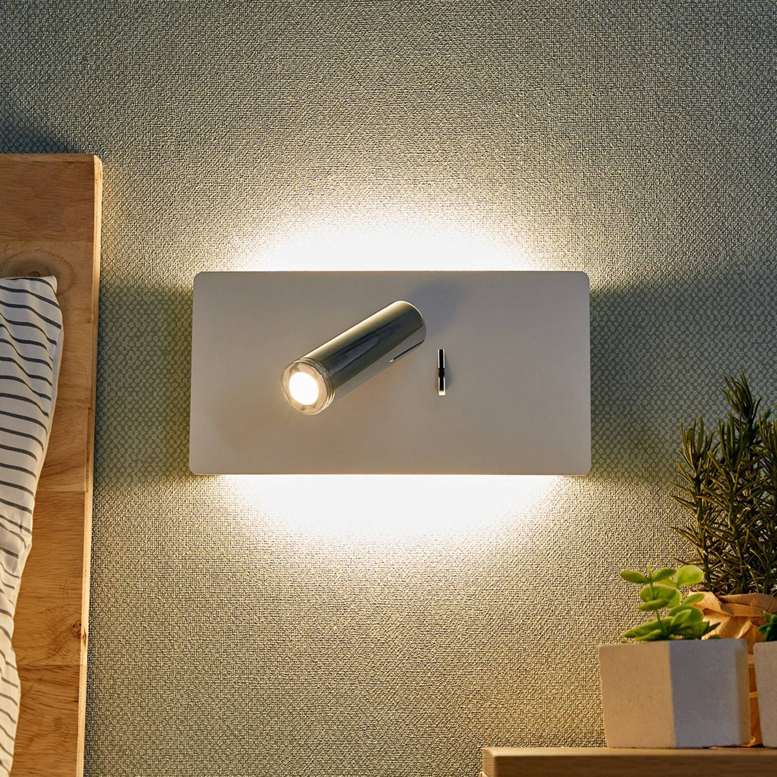 Lucande LED Wandleuchte Innen 'Elske' in weiß aus Metall-4