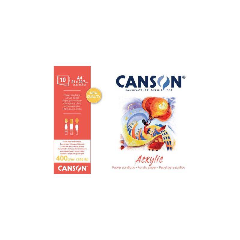 CANSON Zeichenpapierblock "Acrylic", 400 x 500 mm, 400 g/qm-0